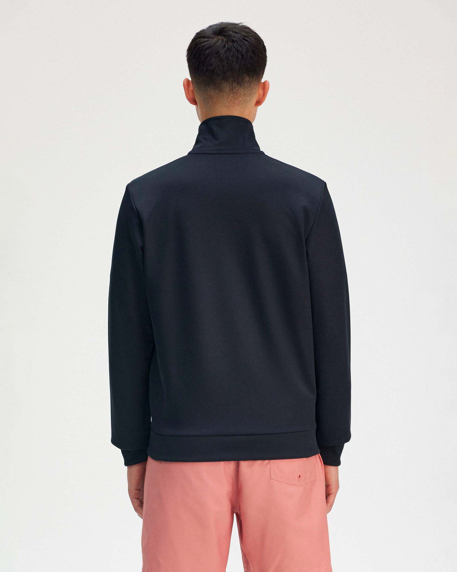 Felpa Fred Perry blu in misto cotone con chiusura zip image