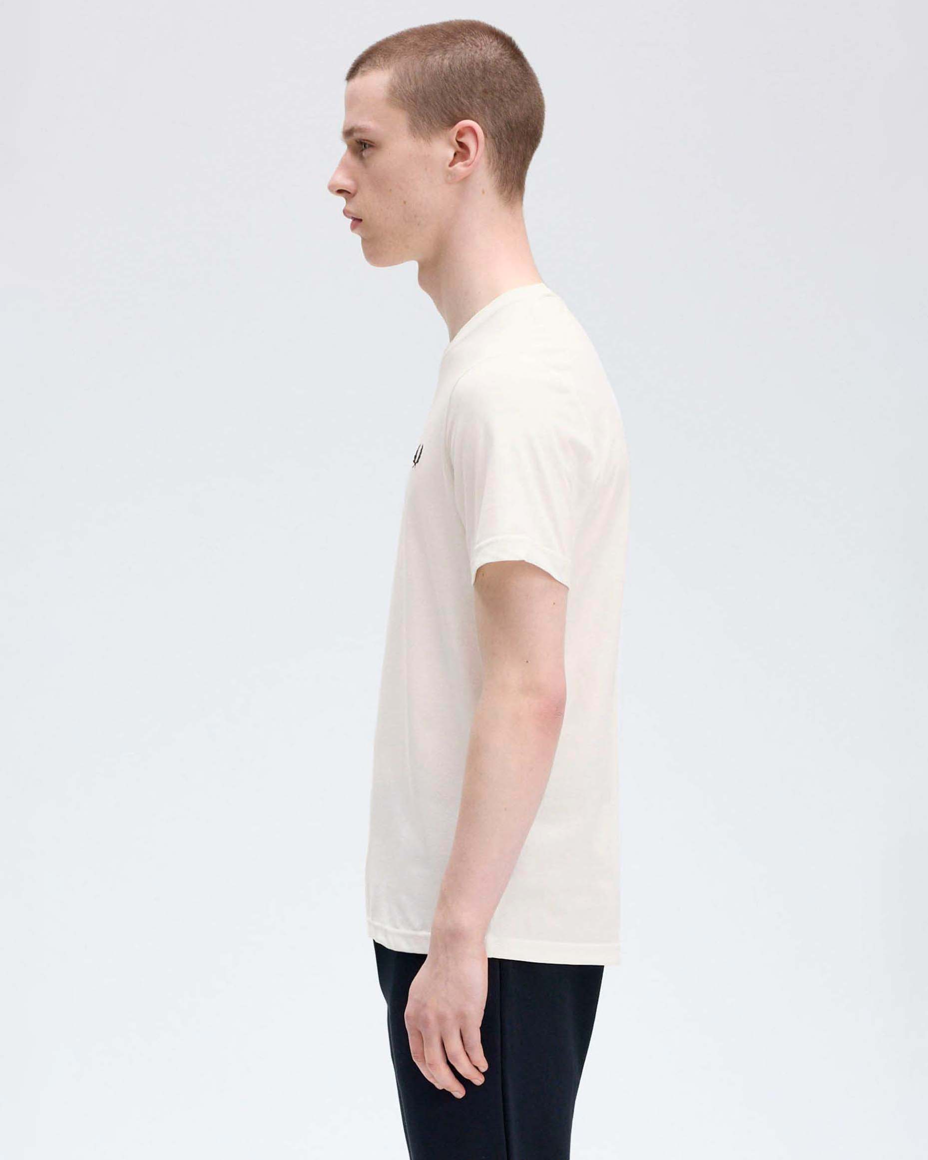 T-shirt mezza manica Fred Perry bianca tinta unita image