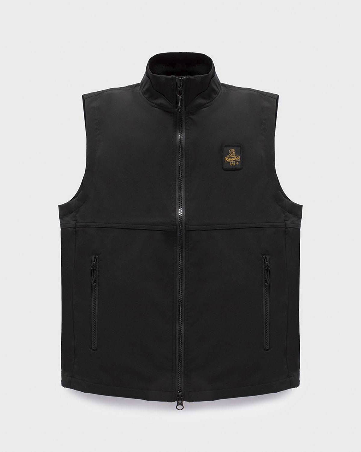 Gilet Eric Refrigiwear nero in softshell con patch logo applicato sul petto