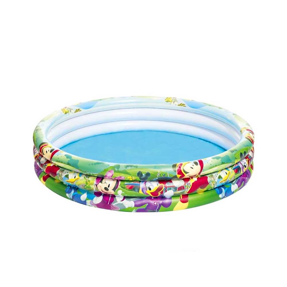 Bestway Piscina Gonfiabile A 3 Anelli Mickey Club House Diametro 122X25H Cm