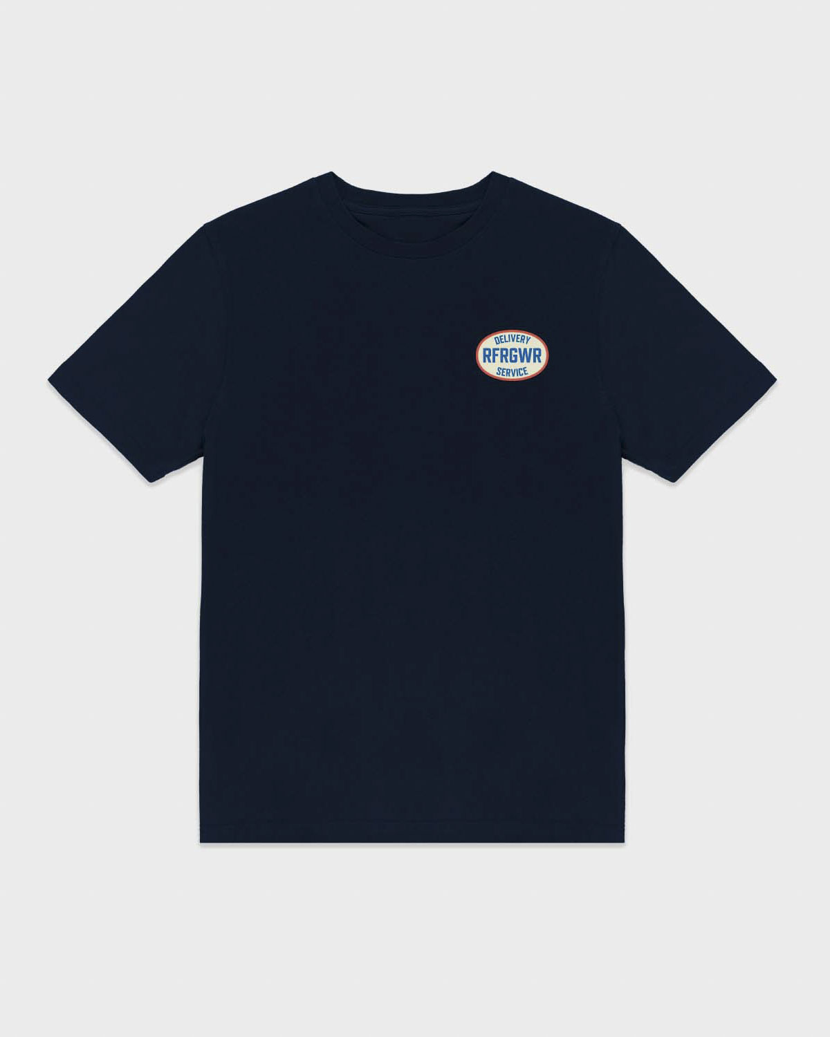 T-shirt mezza manica blu con logo ® Delivery Service