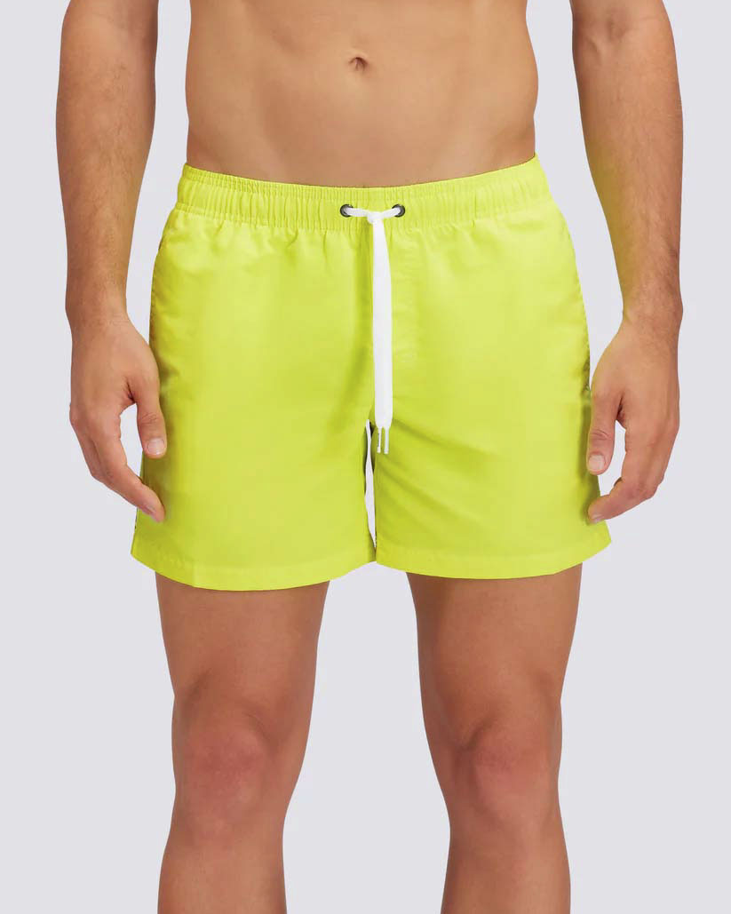 Boxer mare corto Sundek giallo con arcobaleno indaco azzurro e lime