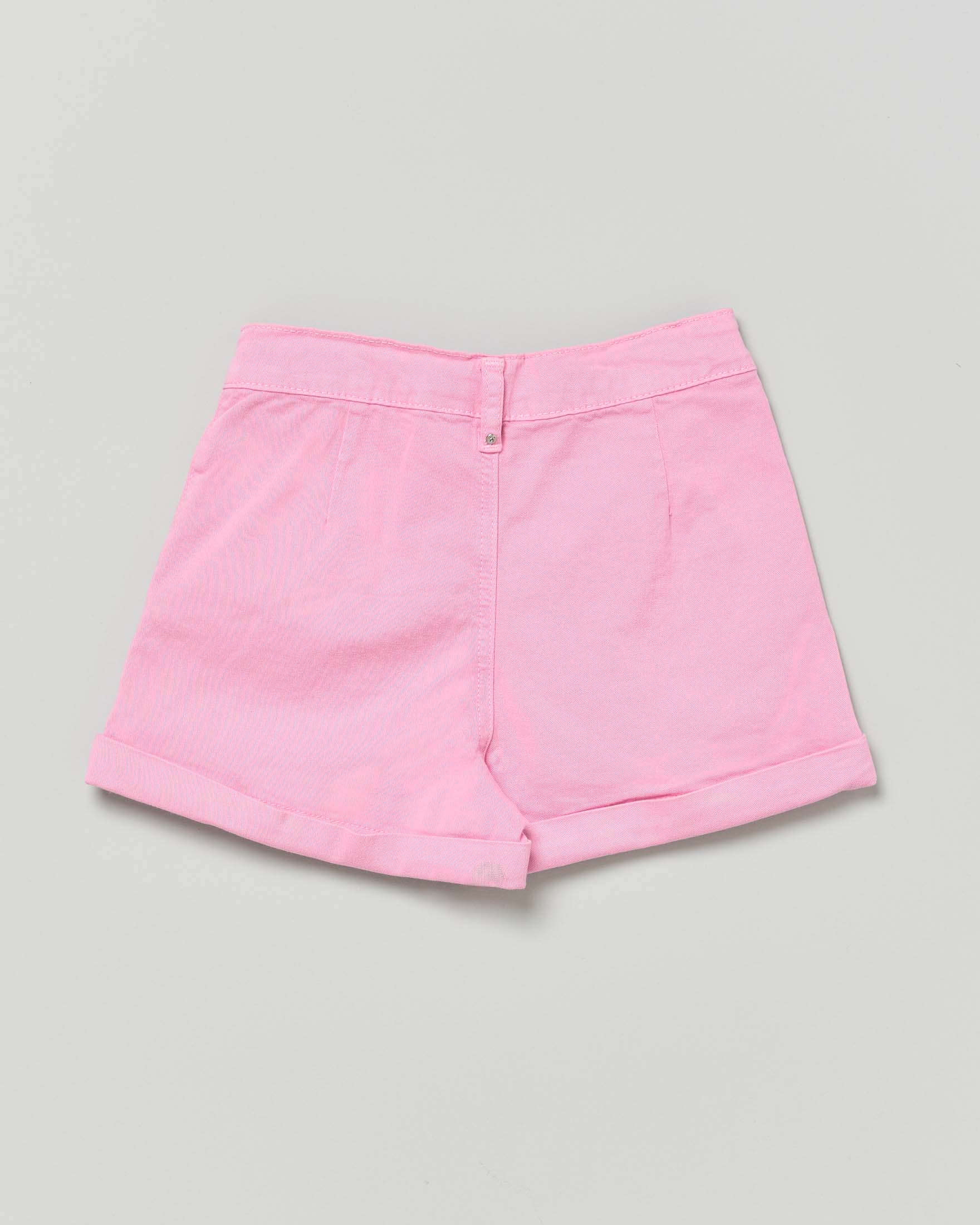 Short Liu-Jo rosa in gabardina di cotone stretch