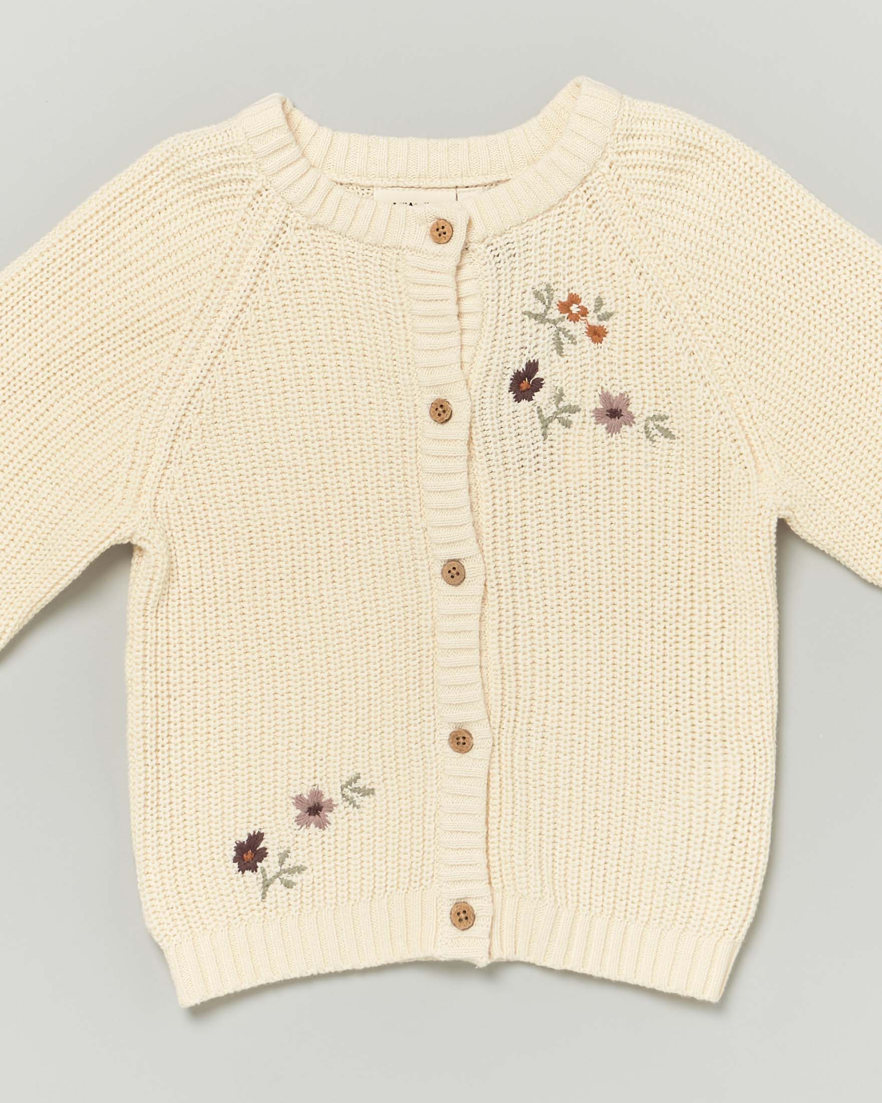 Cardigan Lil'Atelier avorio con fiorellini