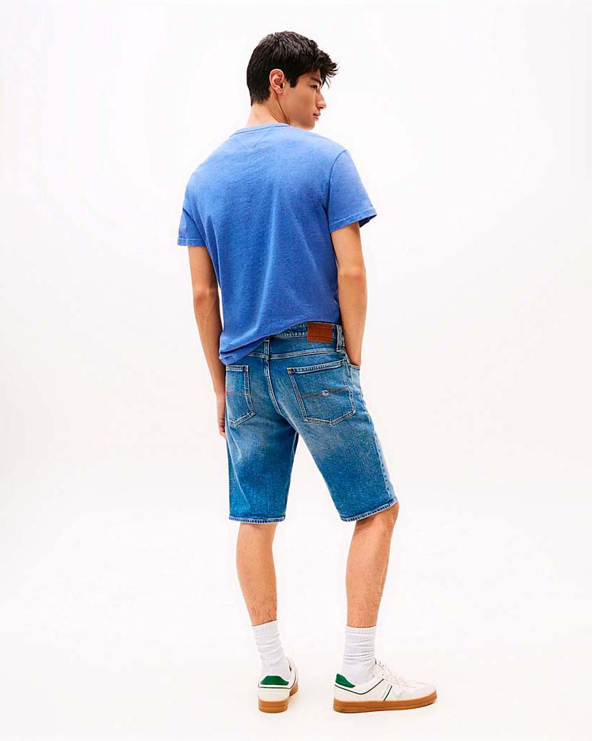 Bermuda Tommy Jeans in denim lavaggio chiaro super stone washed