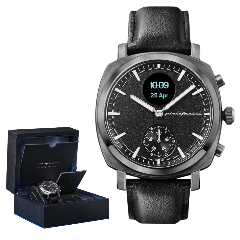 Pininfarina Senso Hybrid Watch Slate Grey - Classic Watch with Smart Micro Display