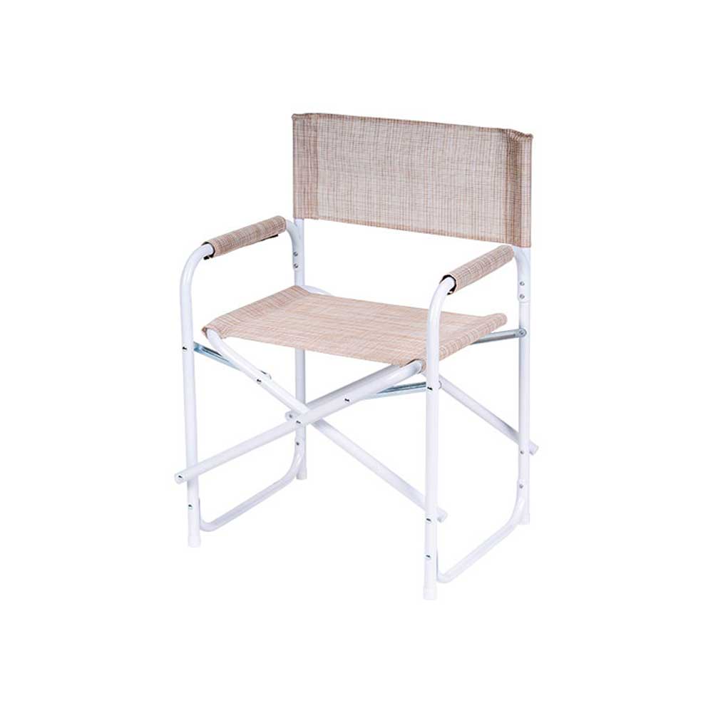 Coveri Collection Sedia Regista Pieghevole In Acciaio E Tessuto Colore Beige 56X48X78H Cm