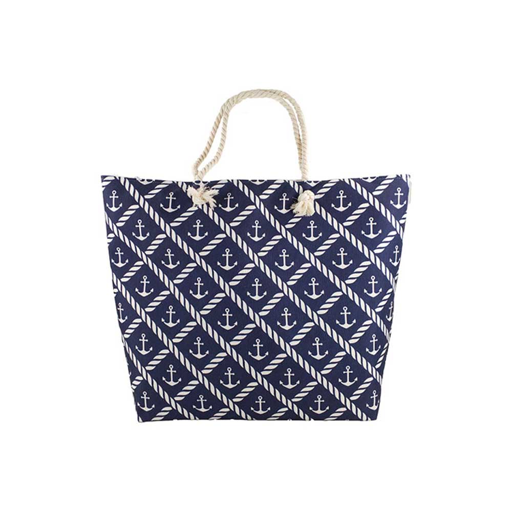 Coveri Collection Borsa Mare Cordata Rombi Con Ancore 65X17X50H Cm