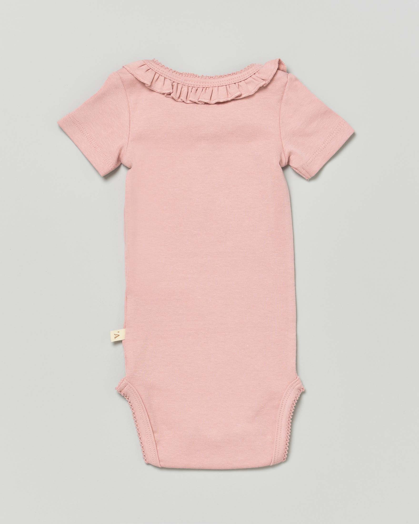 Body Lil'Atelier rosa a maniche corte con rouches