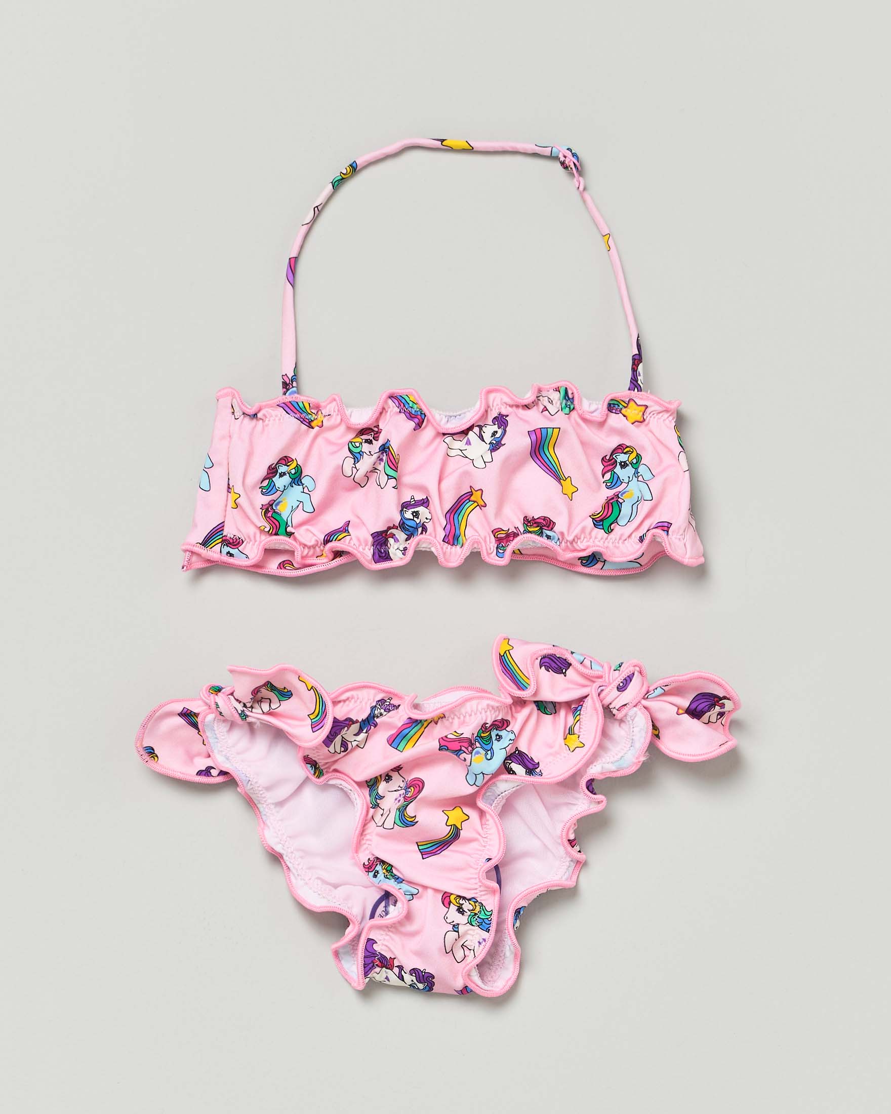 Bikini a fascia Emy MC2 Saint Barth rosa con My Little Pony