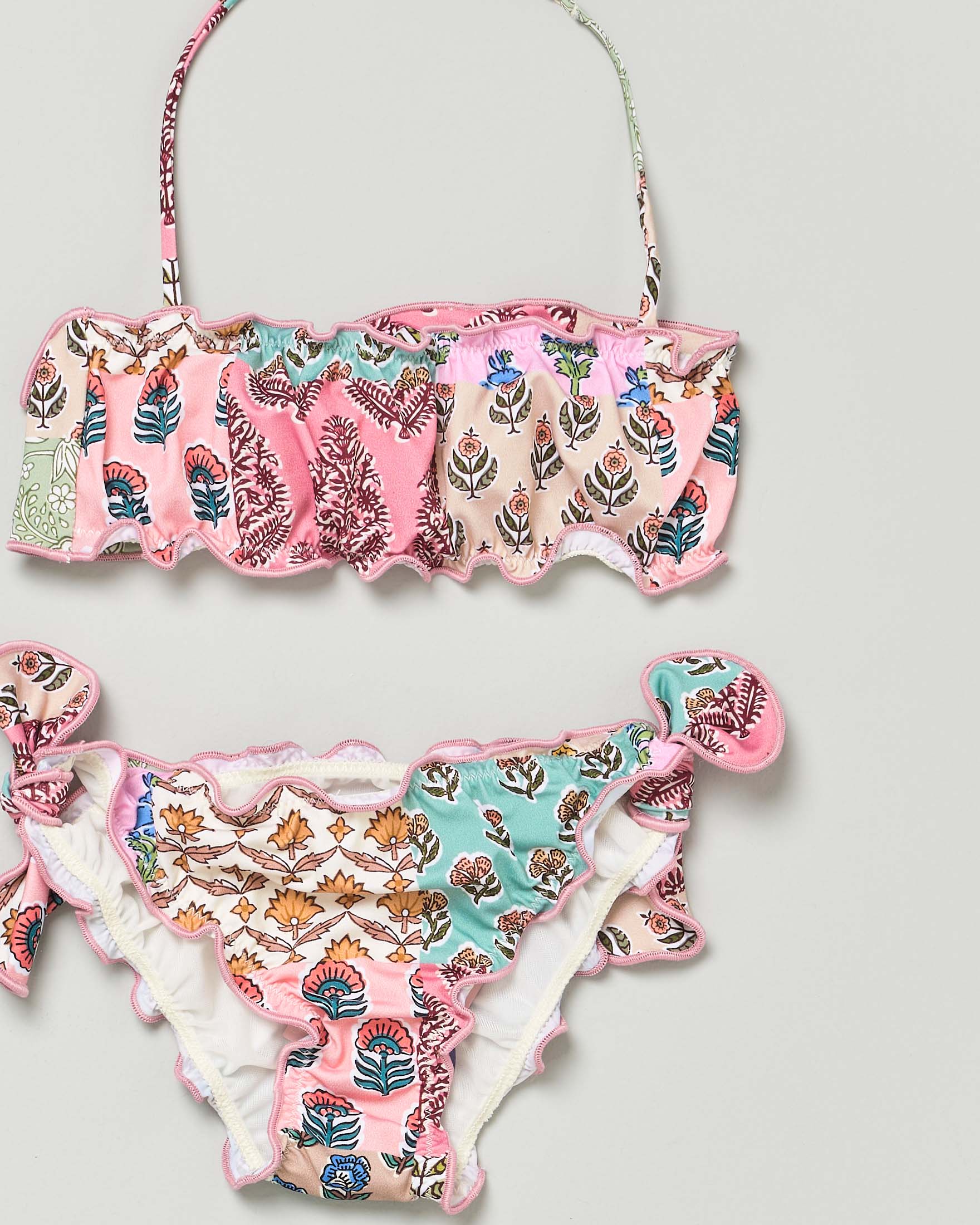 Bikini a fascia Emy MC2 Saint Barth in fantasia patchwork multicolor image