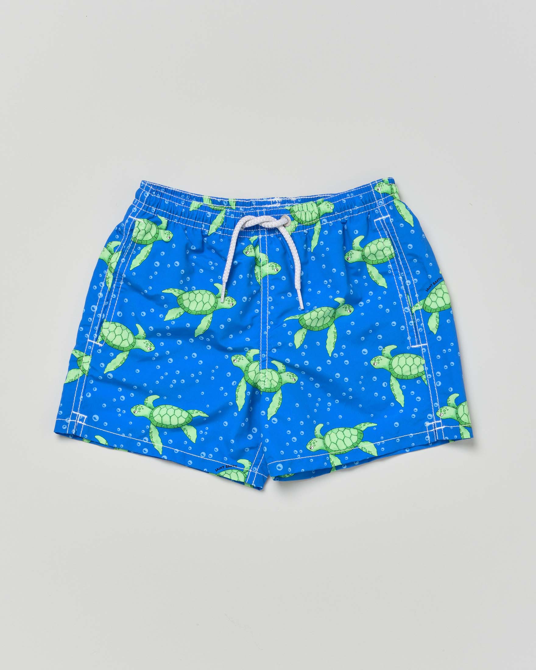 Boxer mare MC2 Saint Barth blu royal con stampa tartarughe