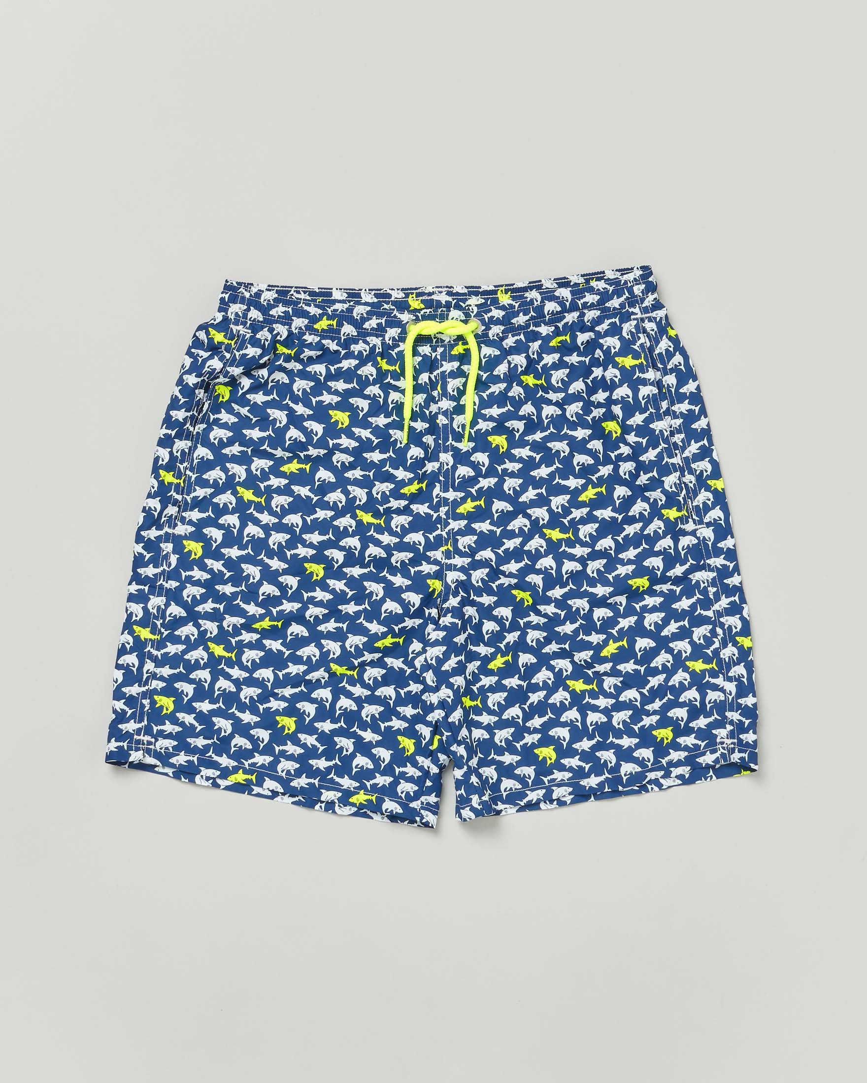 Boxer mare MC2 Saint Barth blu con stampa squali