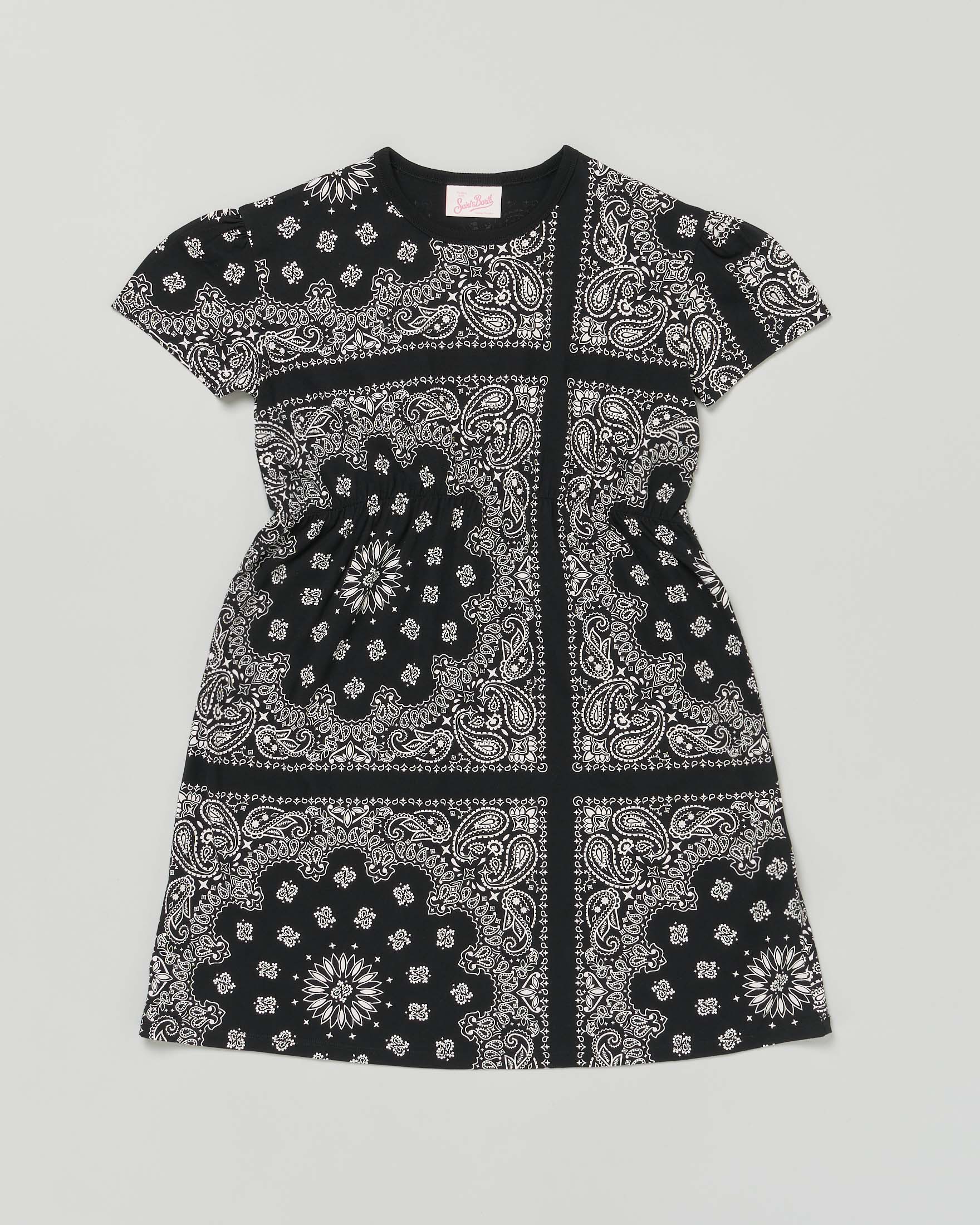 Copricostume MC2 Saint Barth nero in fantasia bandana