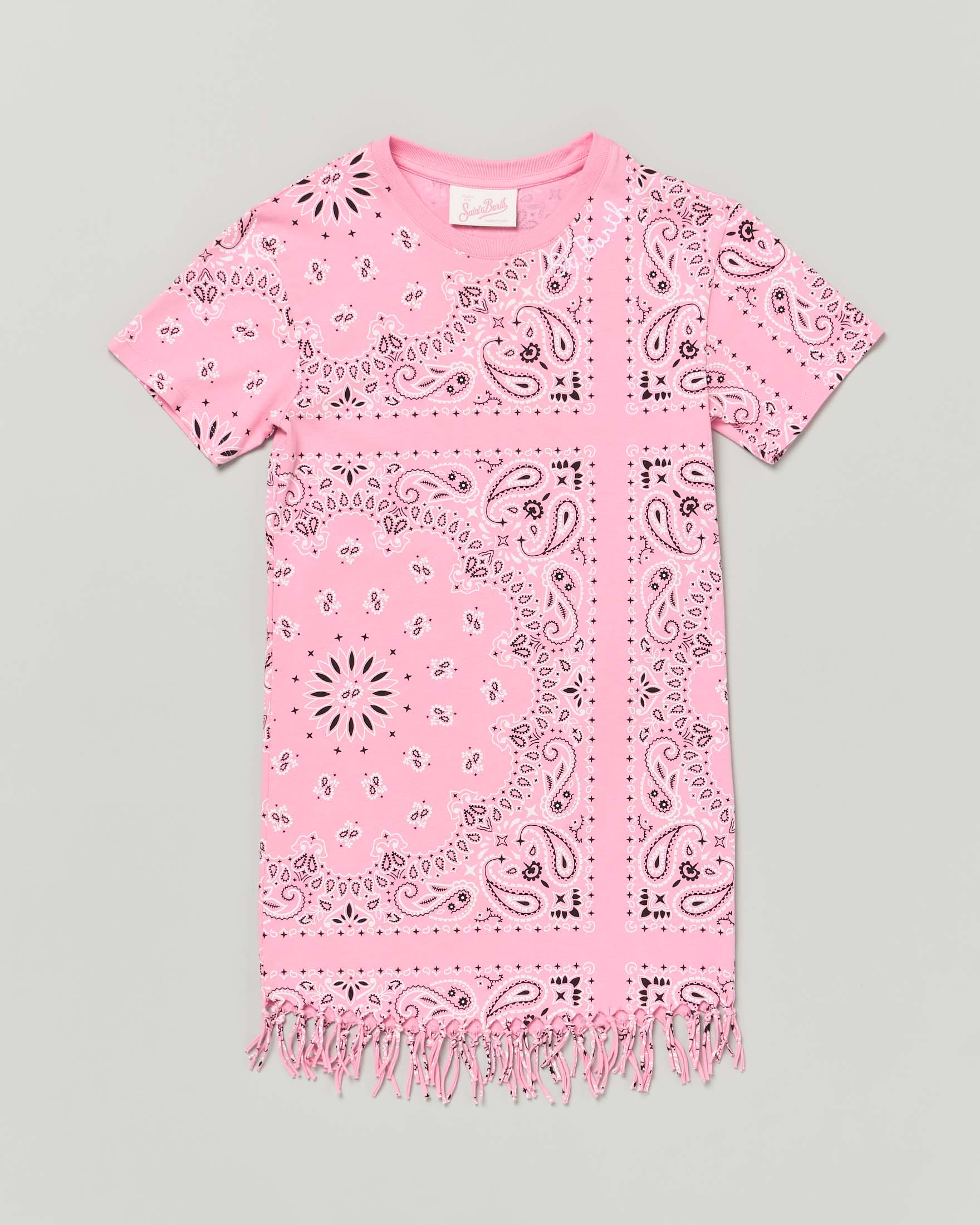 Copricostume rosa con stampa bandana