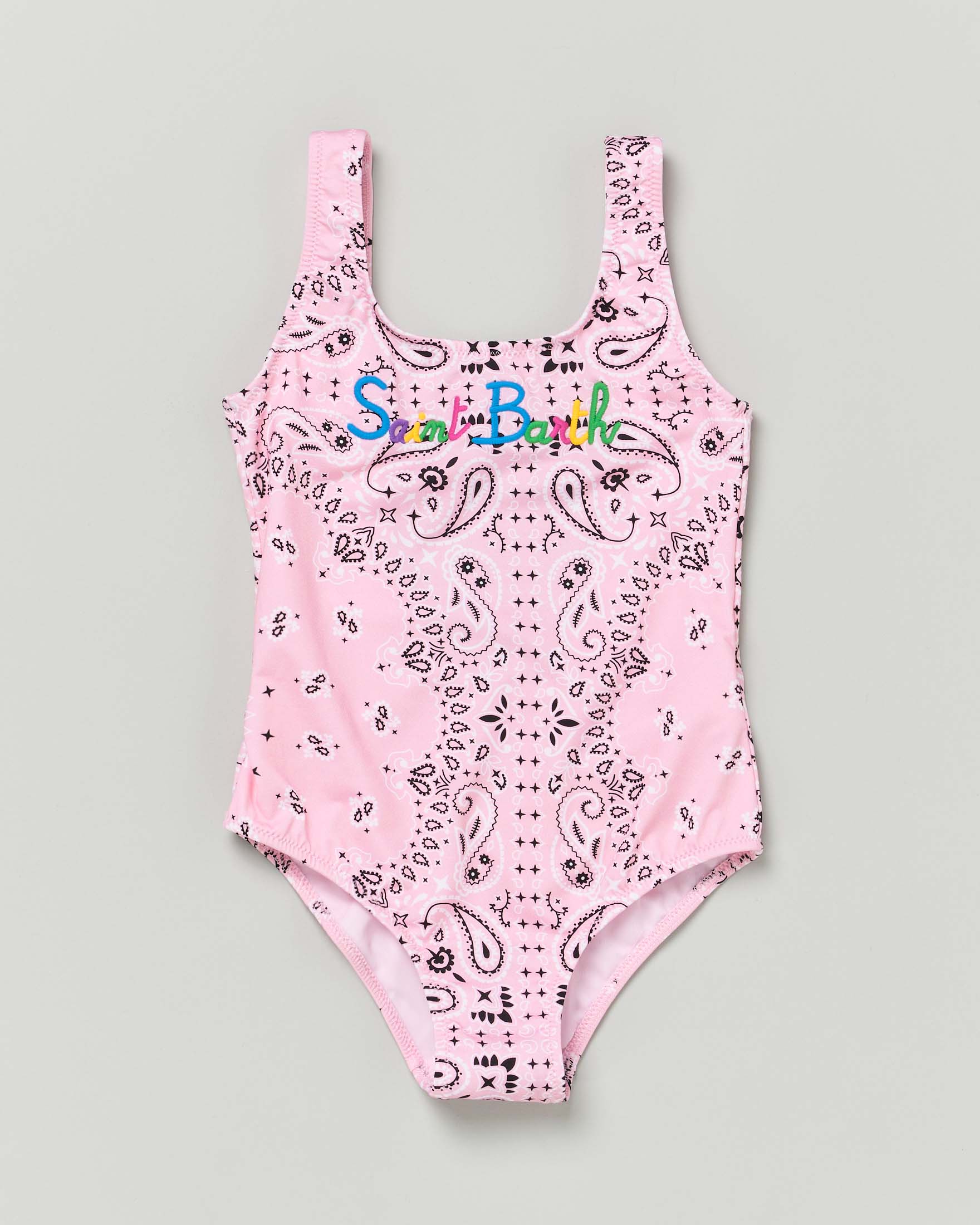 Costume intero MC2 Sainth Barth rosa a canotta con stampa bandana