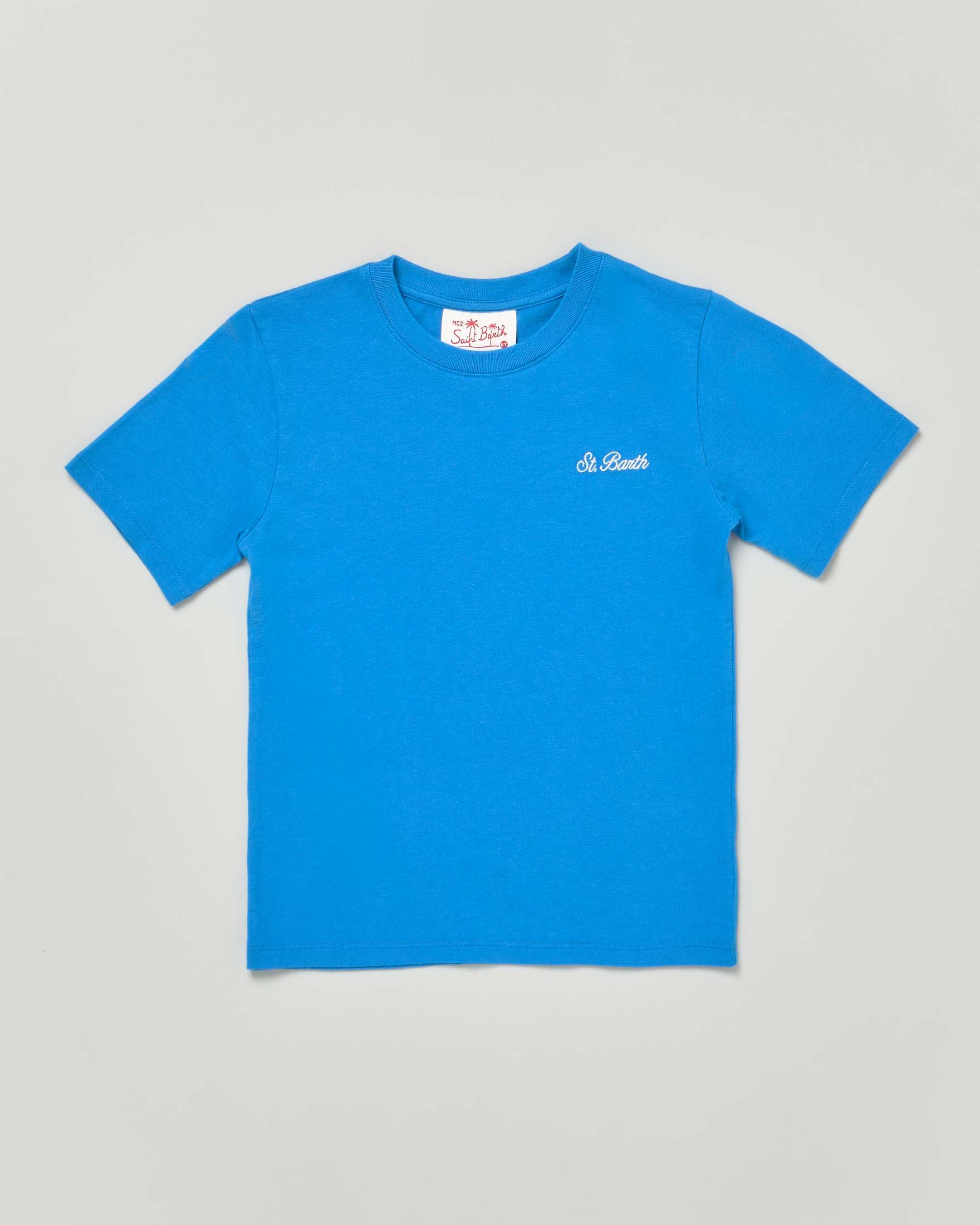 T-shirt MC2 Saint Barth azzurra mezza manica