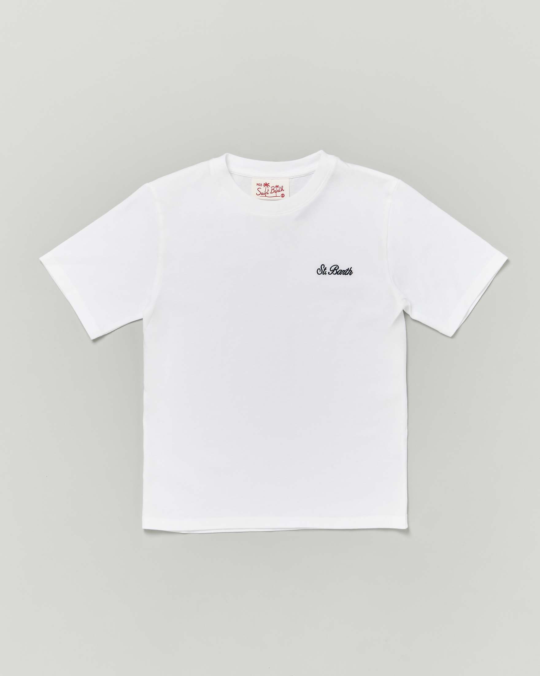 T-shirt bianca mezza manica