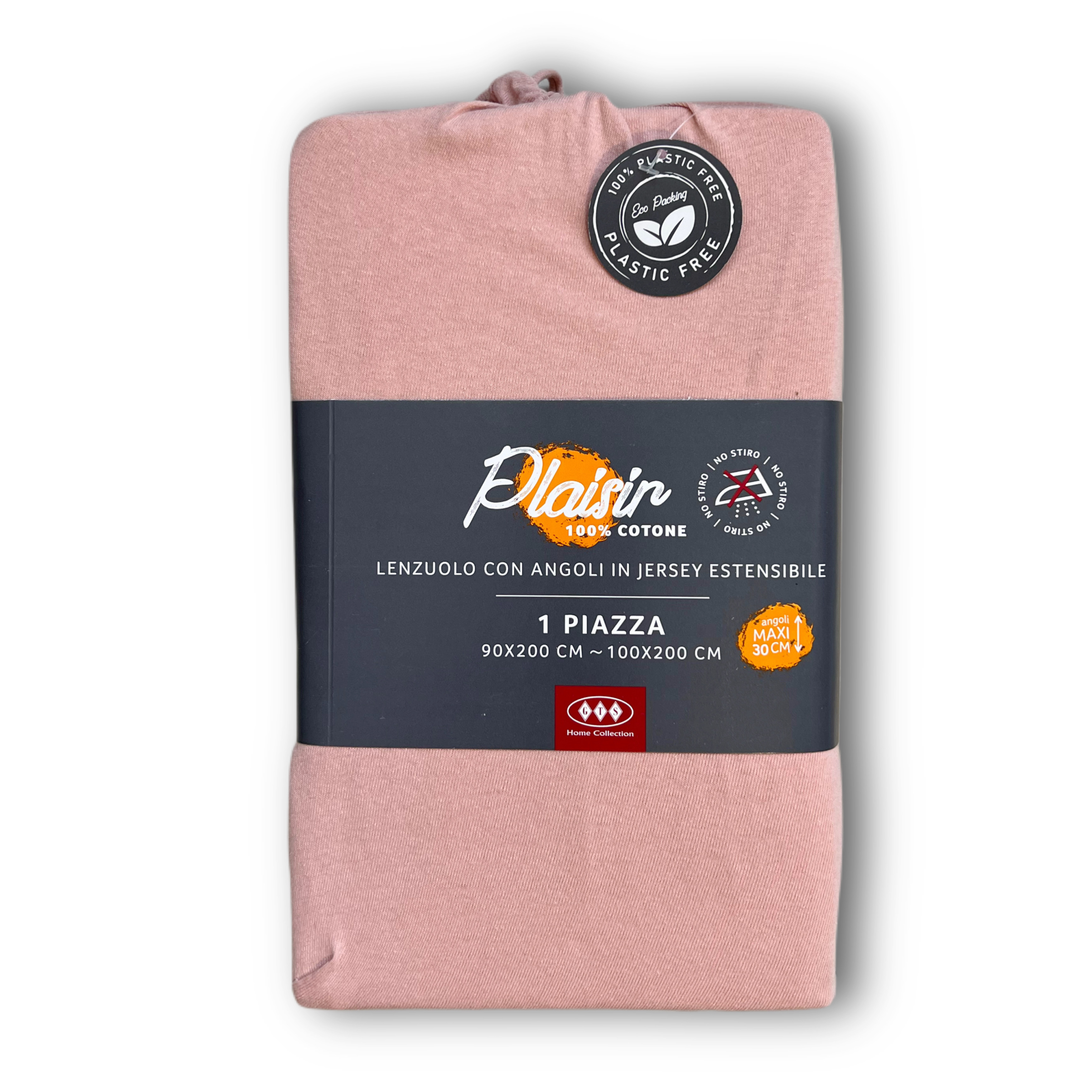 Lenzuolo in Jersey Estensibile Plaisir 1 Piazza 90x200 Rosa Gts