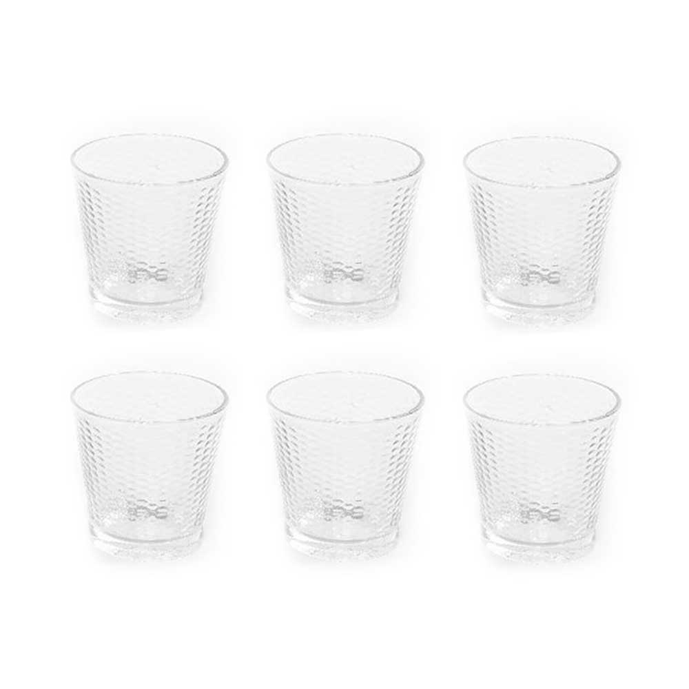 Mercury 6 Bicchieri In Vetro Honey 280 Ml
