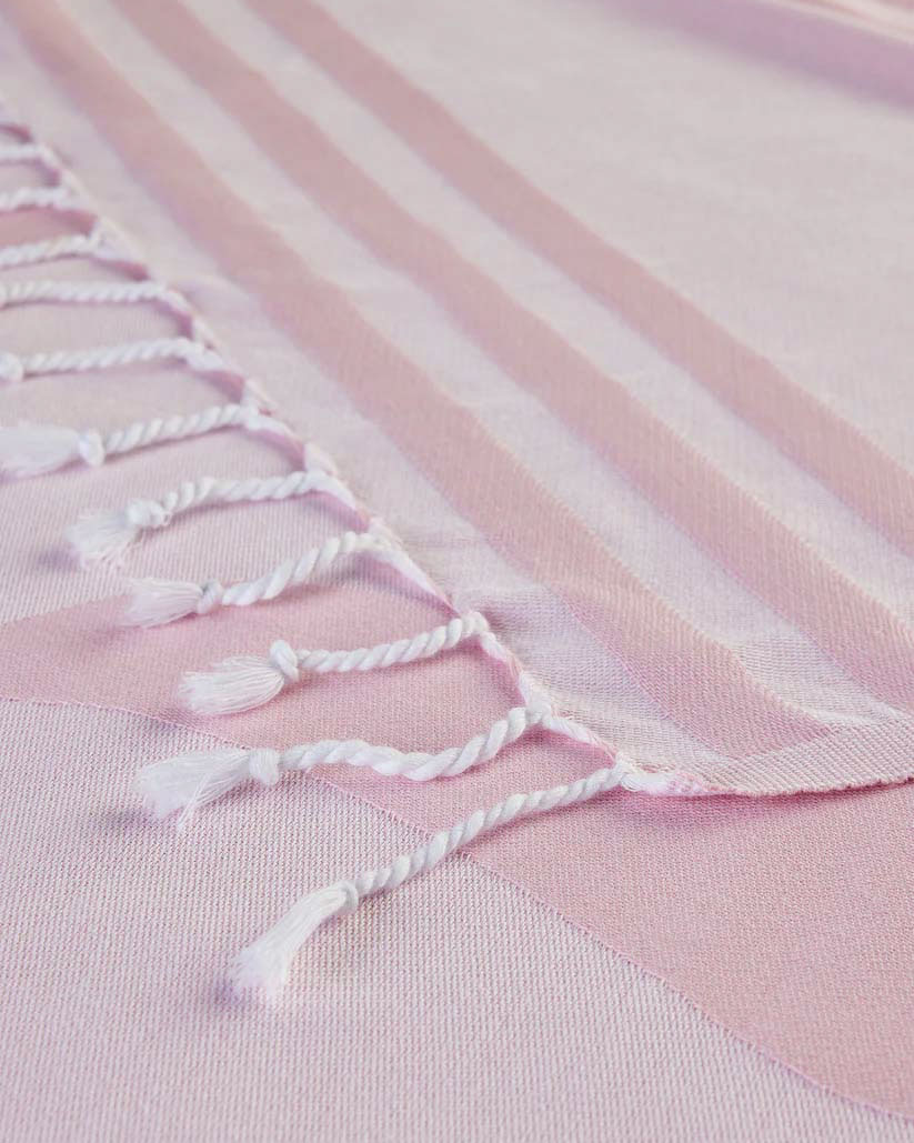 Telo mare rosa Sundek in tela fouta di cotone con maxi logo bianco