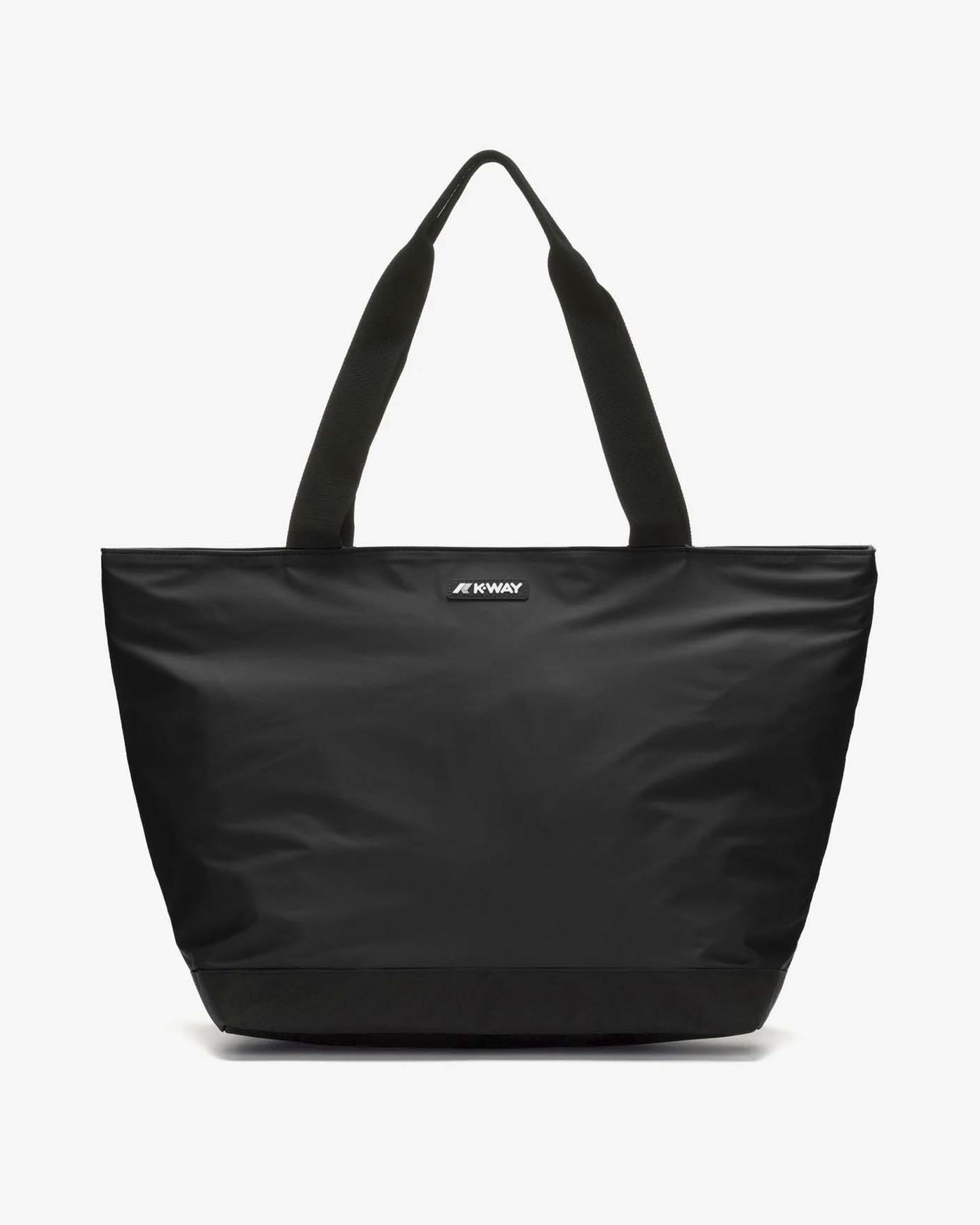 Tote bag nera in ripstop impermeabile idrorepellente e antivento