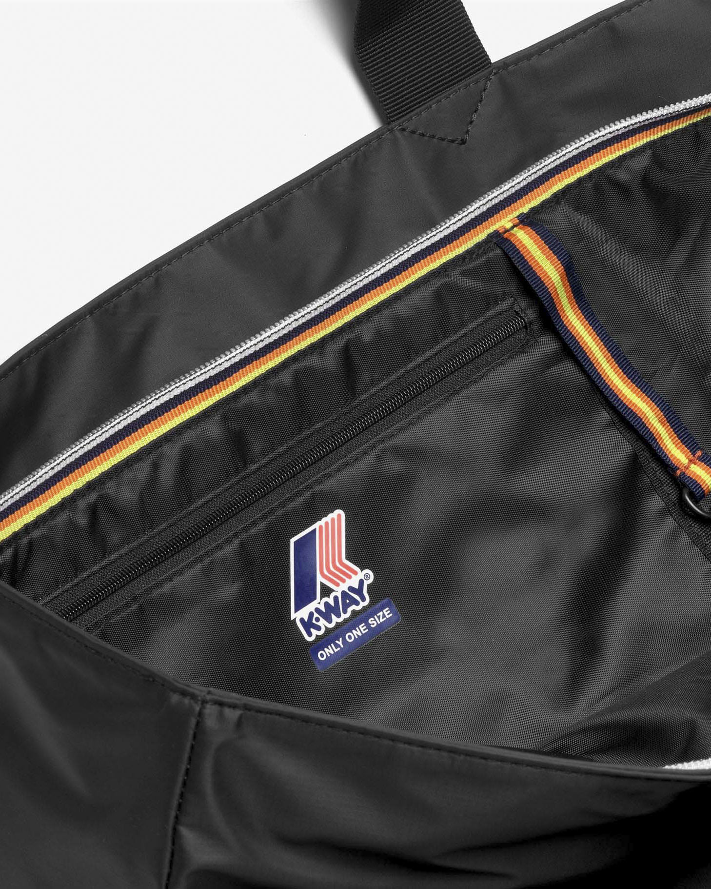 Tote bag nera K-Way in ripstop impermeabile idrorepellente e antivento image