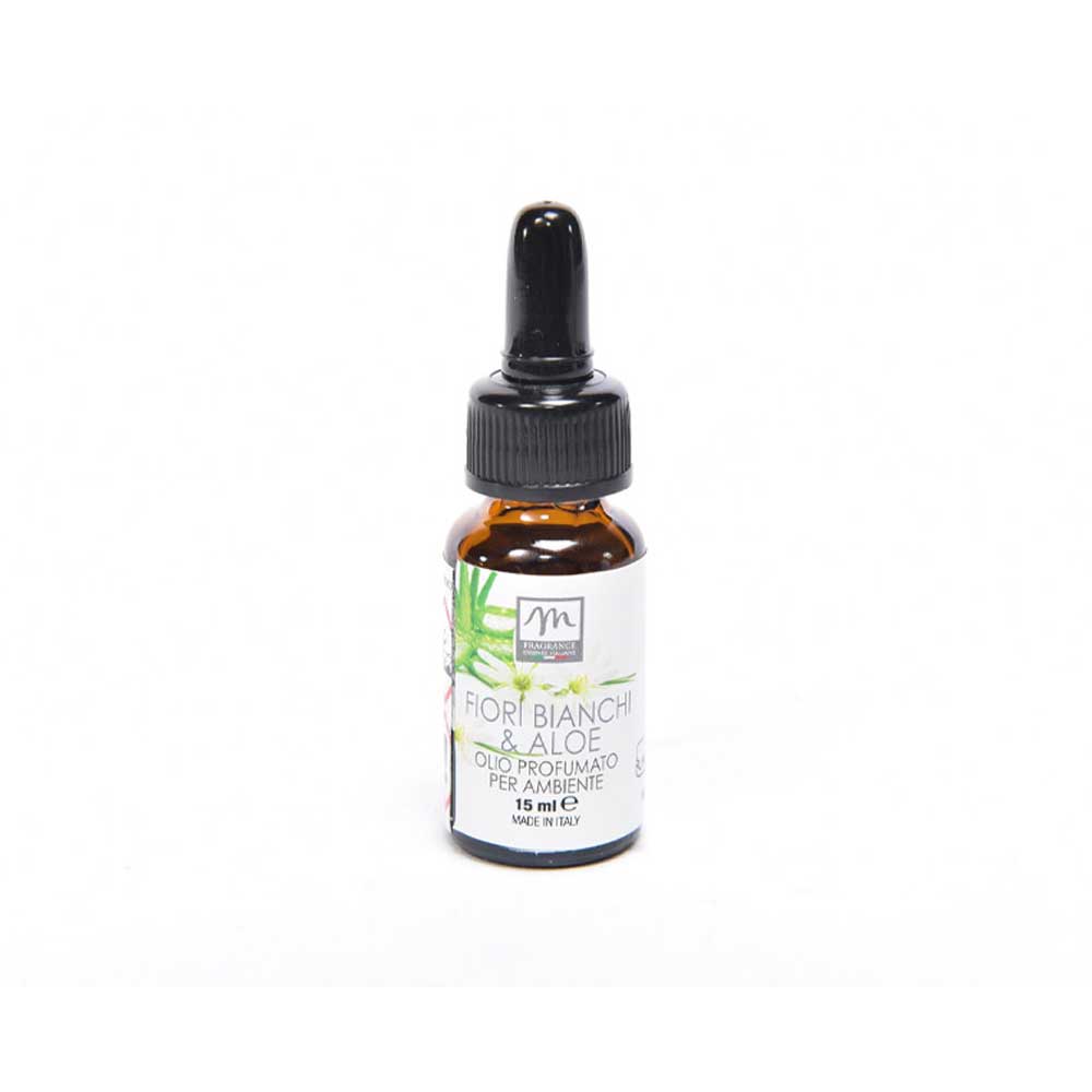 Mercury Olio Essenziale Con Contagocce Fragranza Fiori Bianchi E Aloe 15 Ml