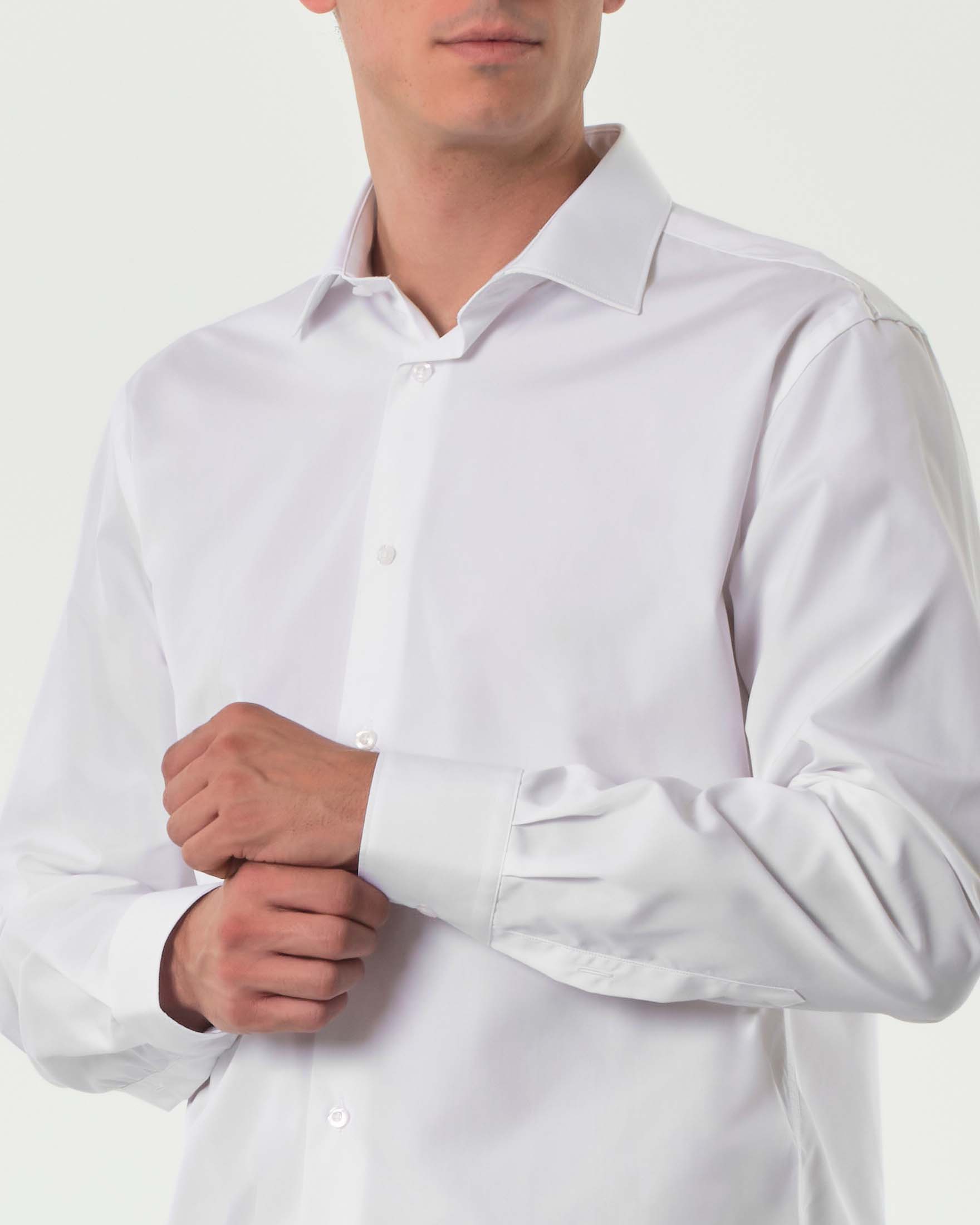 Camicia Ashki.i bianca in popeline di puro cotone image