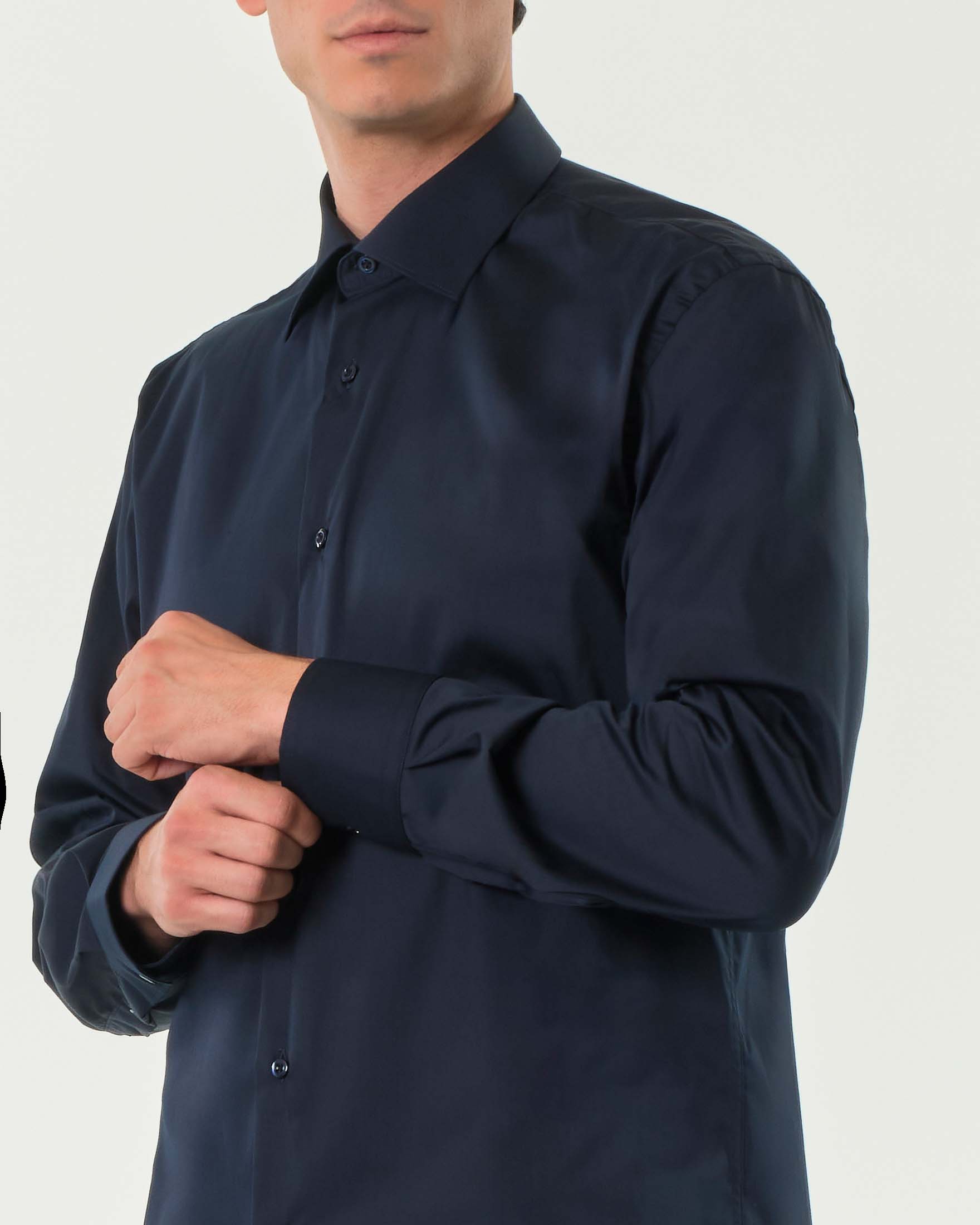 Camicia Ashki.i blu in cotone stretch image