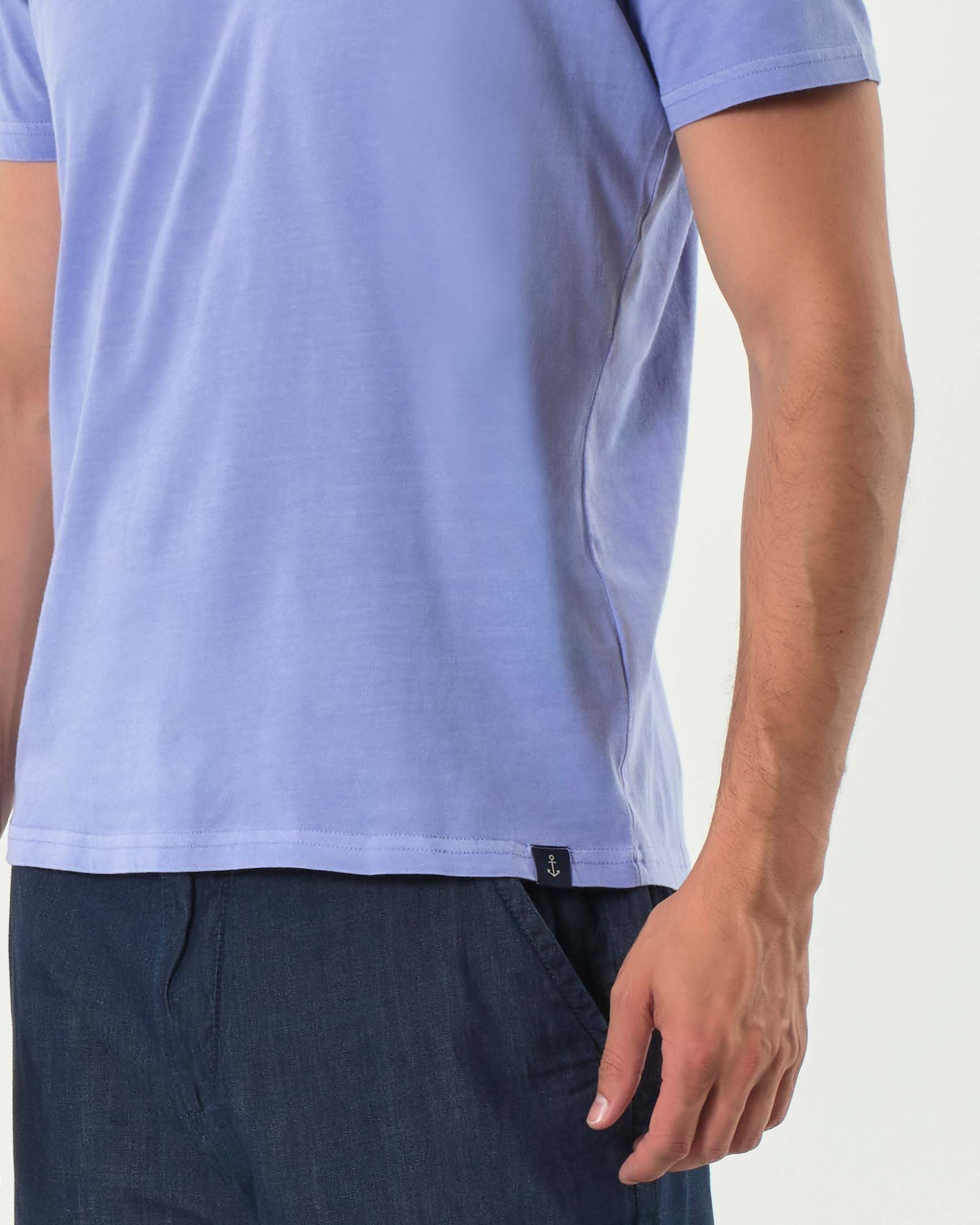 T-shirt mezza manica Impure lilla in cotone fiammato image