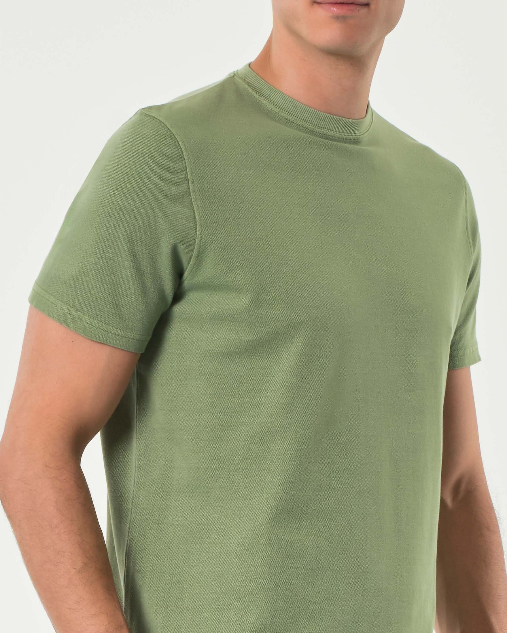T-shirt mezza manica Impure salvia in micro piquet di cotone stretch image