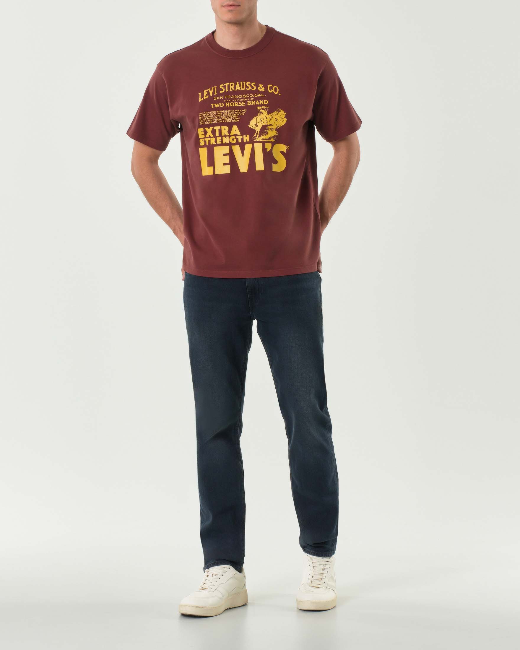 Jeans Levi's 502 tapered-fit lavaggio blu-black stone washed