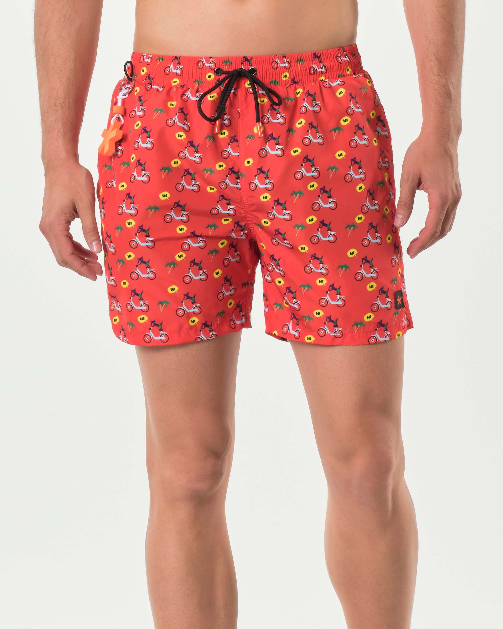 Boxer mare My Stuff arancione con stampa cani in motorino