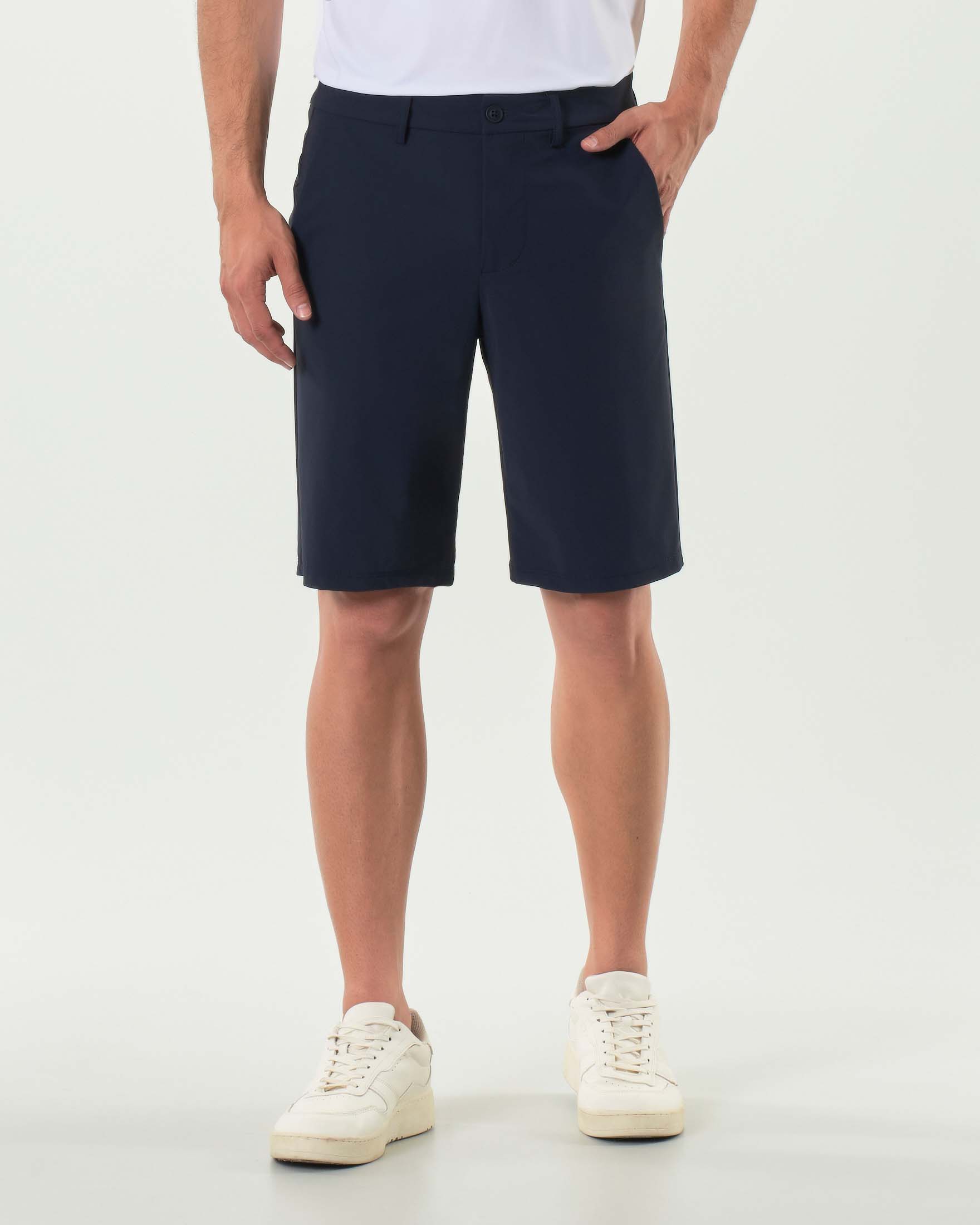 Bermuda Save the duck blu in tessuto tecnico stretch