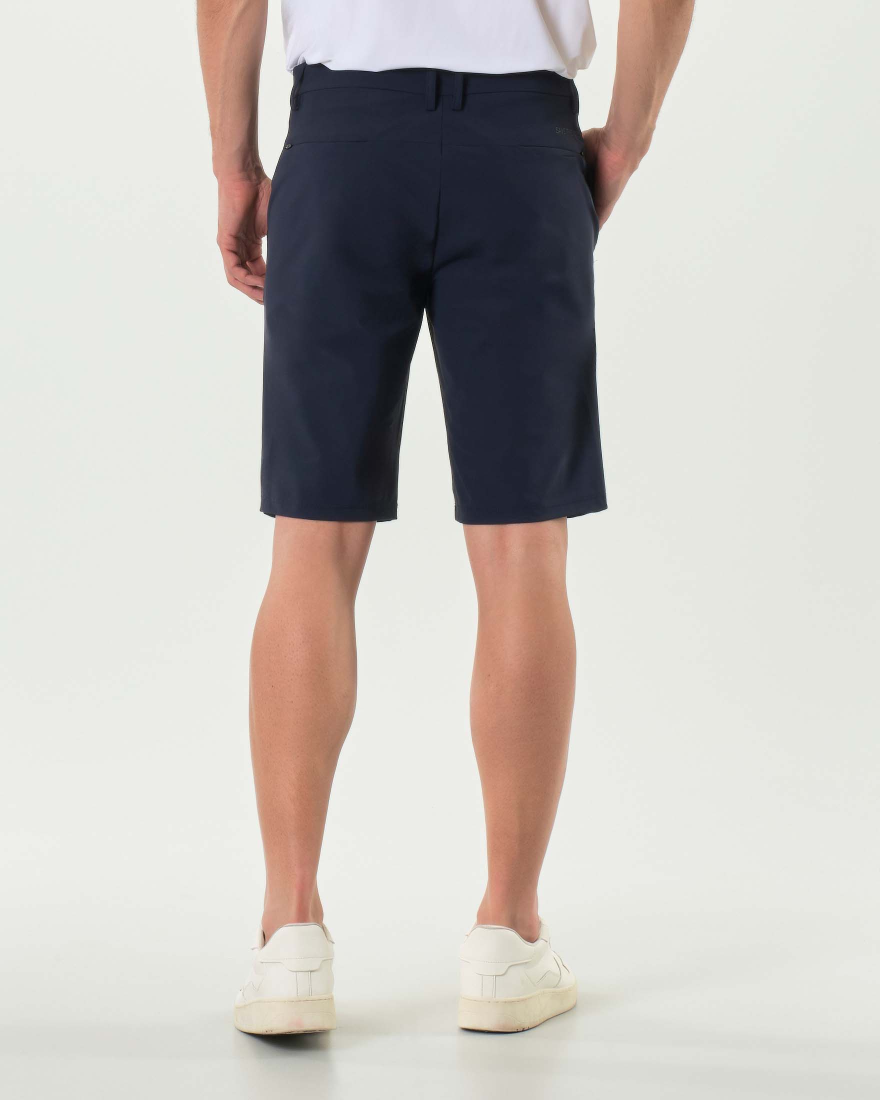 Bermuda Save the duck blu in tessuto tecnico stretch