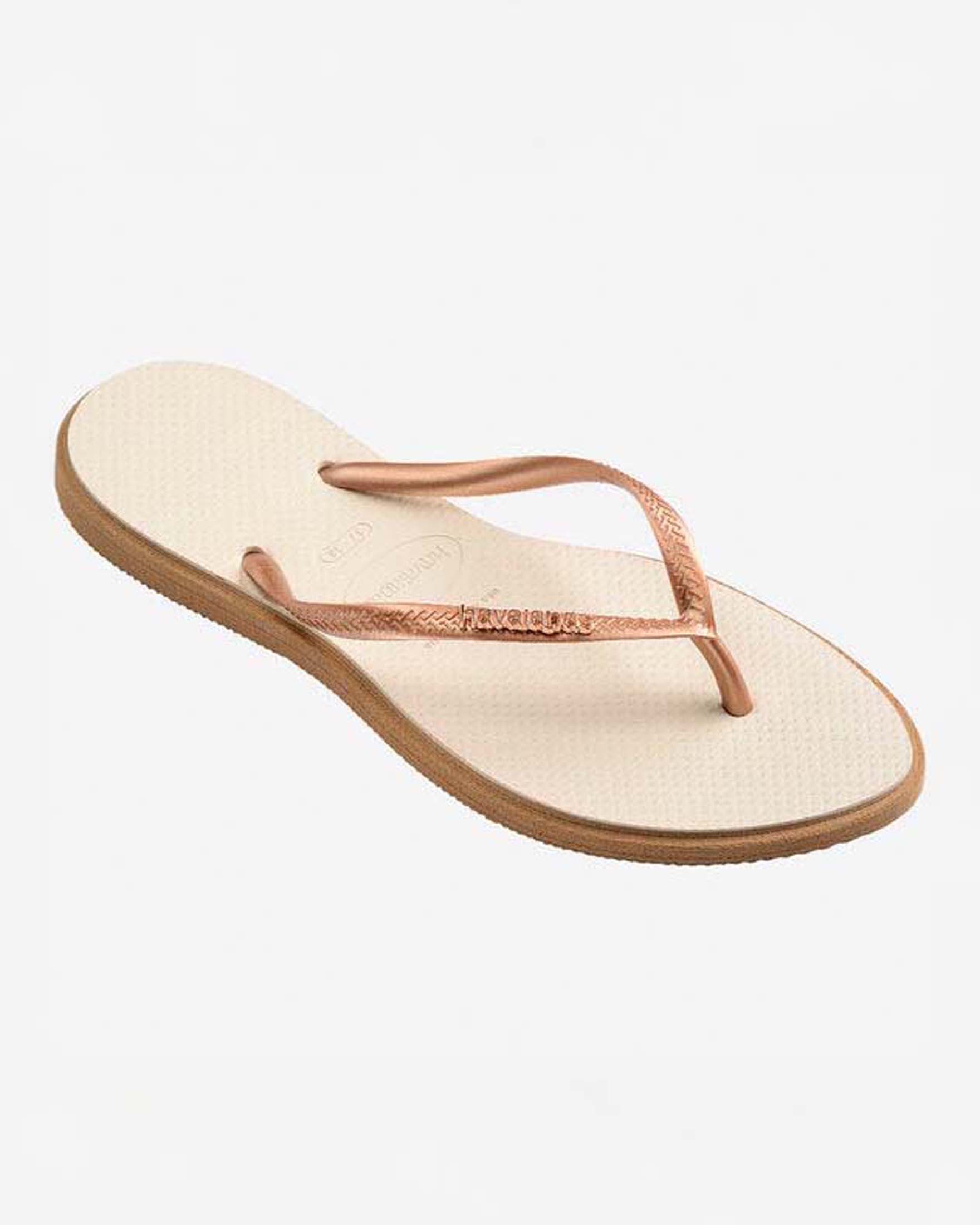 Slim Point color oro bicolore con punta leggermente affusolata e fascette sottili e logo in metallo