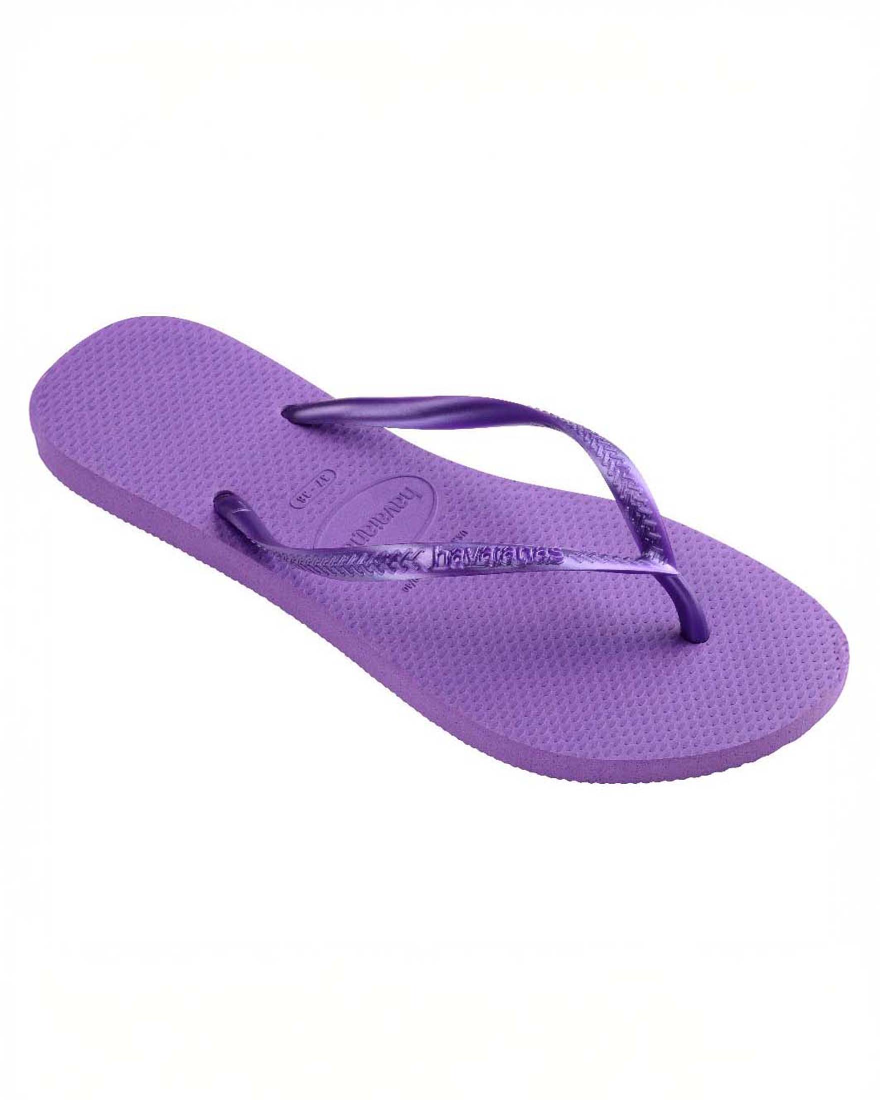 Havaianas Silm viola con fascette tono su tono effetto metallizzato con logo