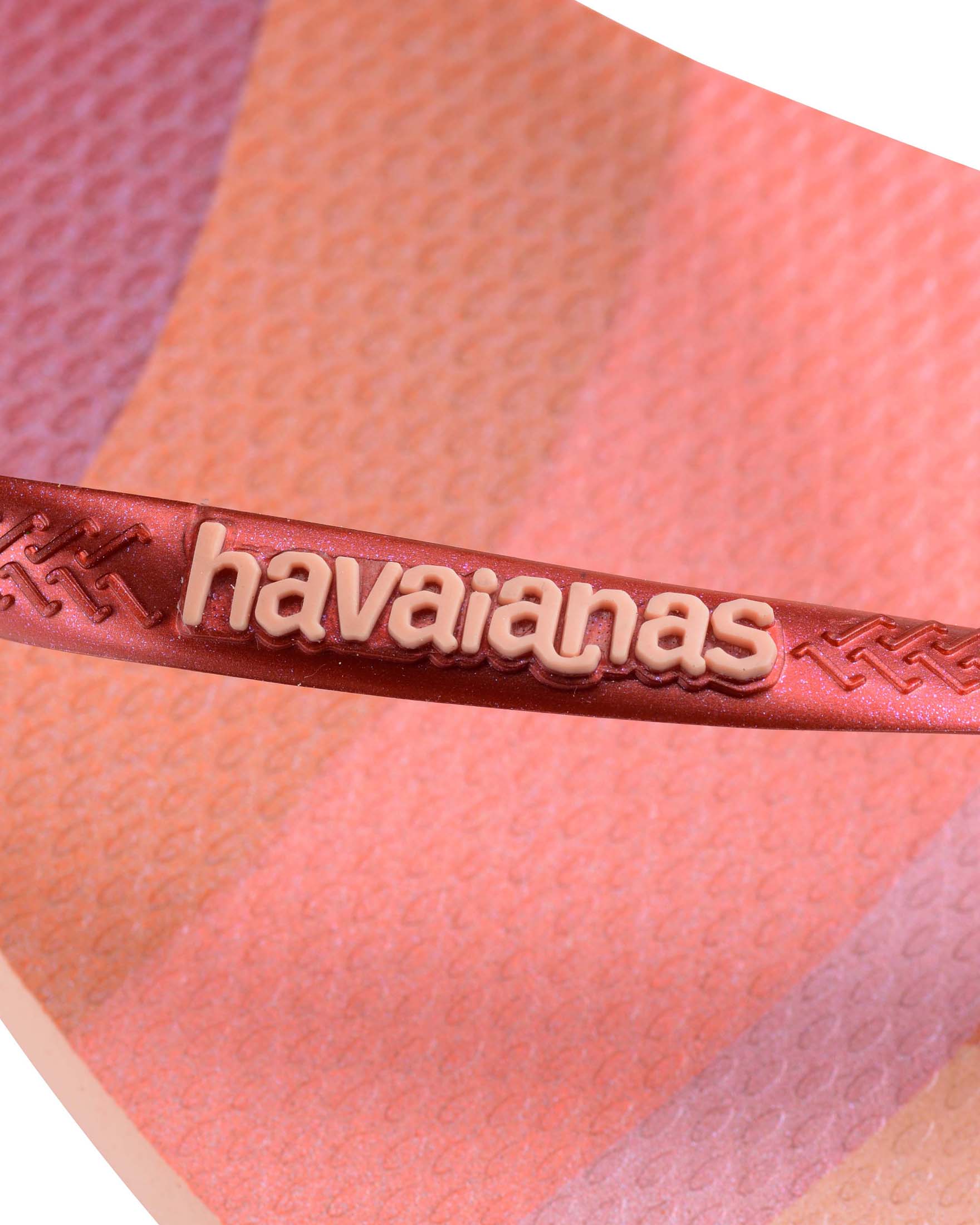 Havaianas Slim Palette Glow a fantasia degradè rosa con fascette sottili a tinta unita con logo in rilievo image