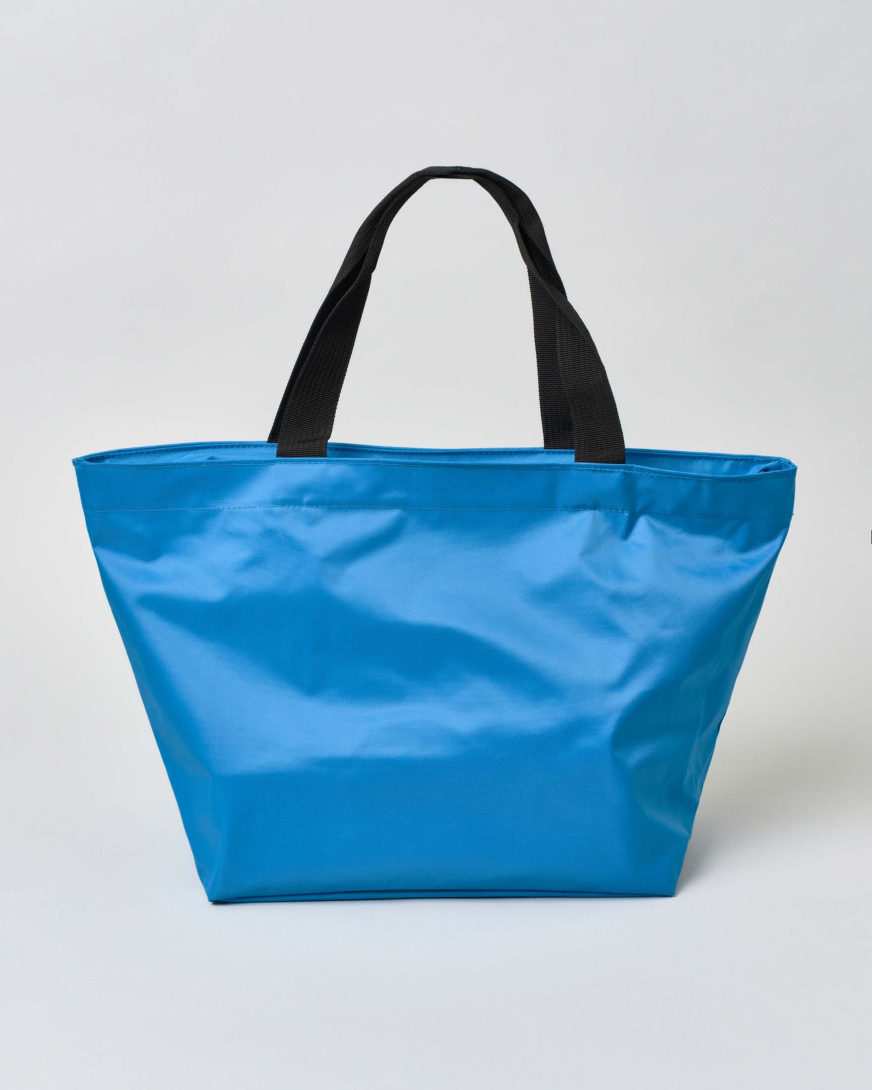 Tote bag grande celeste Sundek in tessuto tecnico impermeabile con logo e manici neri