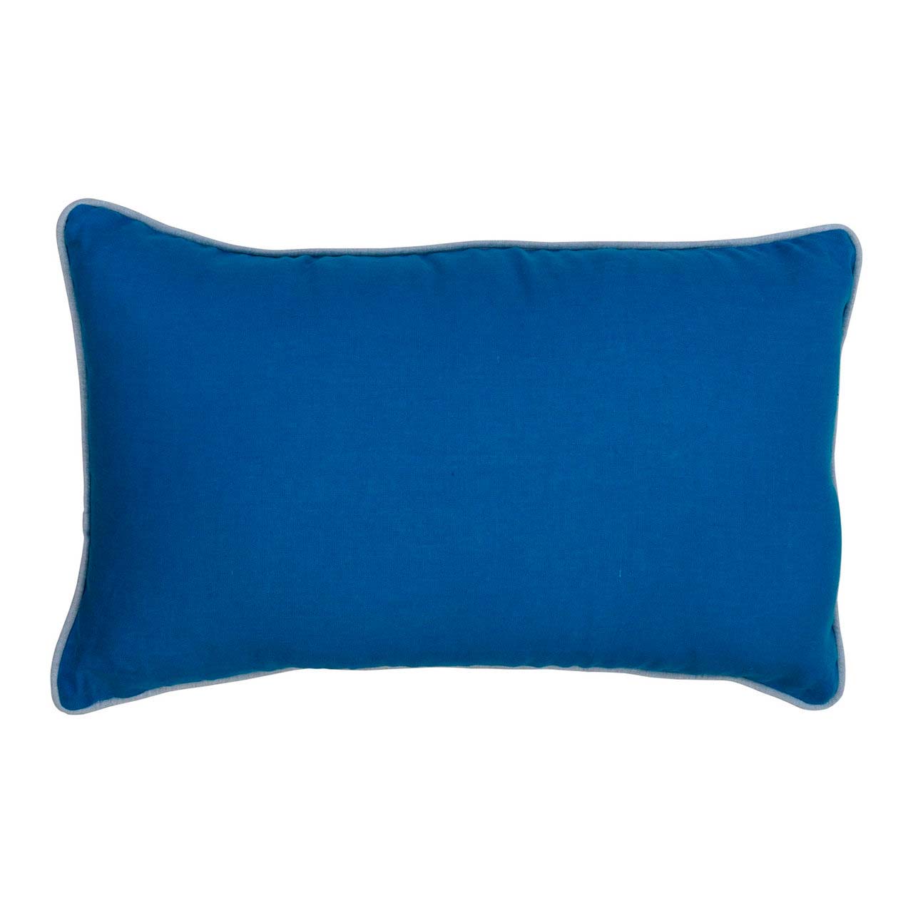 Federa per cuscino rettangolare Boccaccio in lino blu