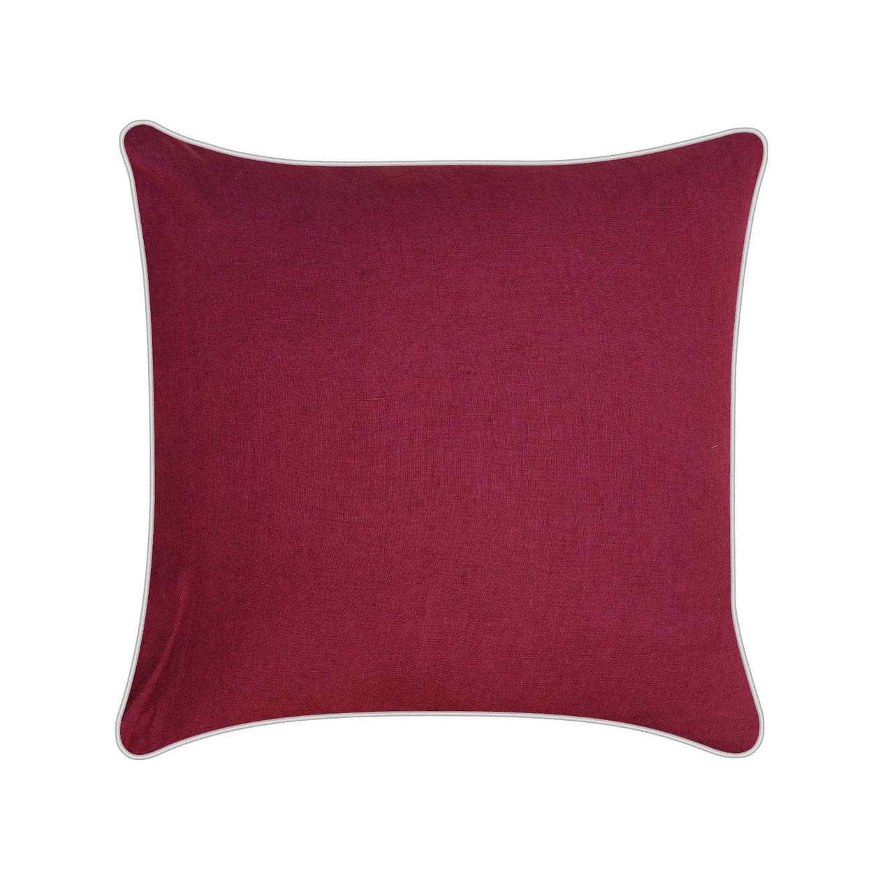 Federa per cuscino quadrato Boccaccio in lino bordeaux