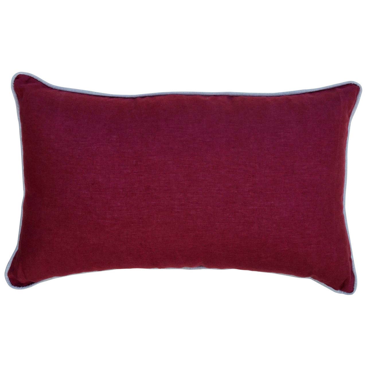 Federa per cuscino rettangolare Boccaccio in lino boredeaux