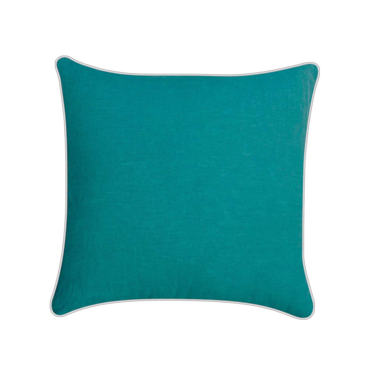 Federa per cuscino quadrato Boccaccio in lino celeste