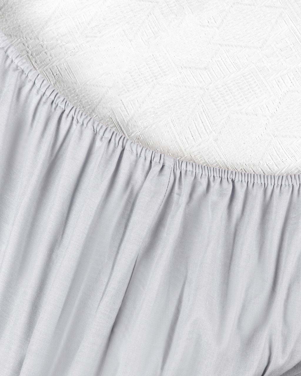 Federa due piazze Magnifico grigia in raso di cotone