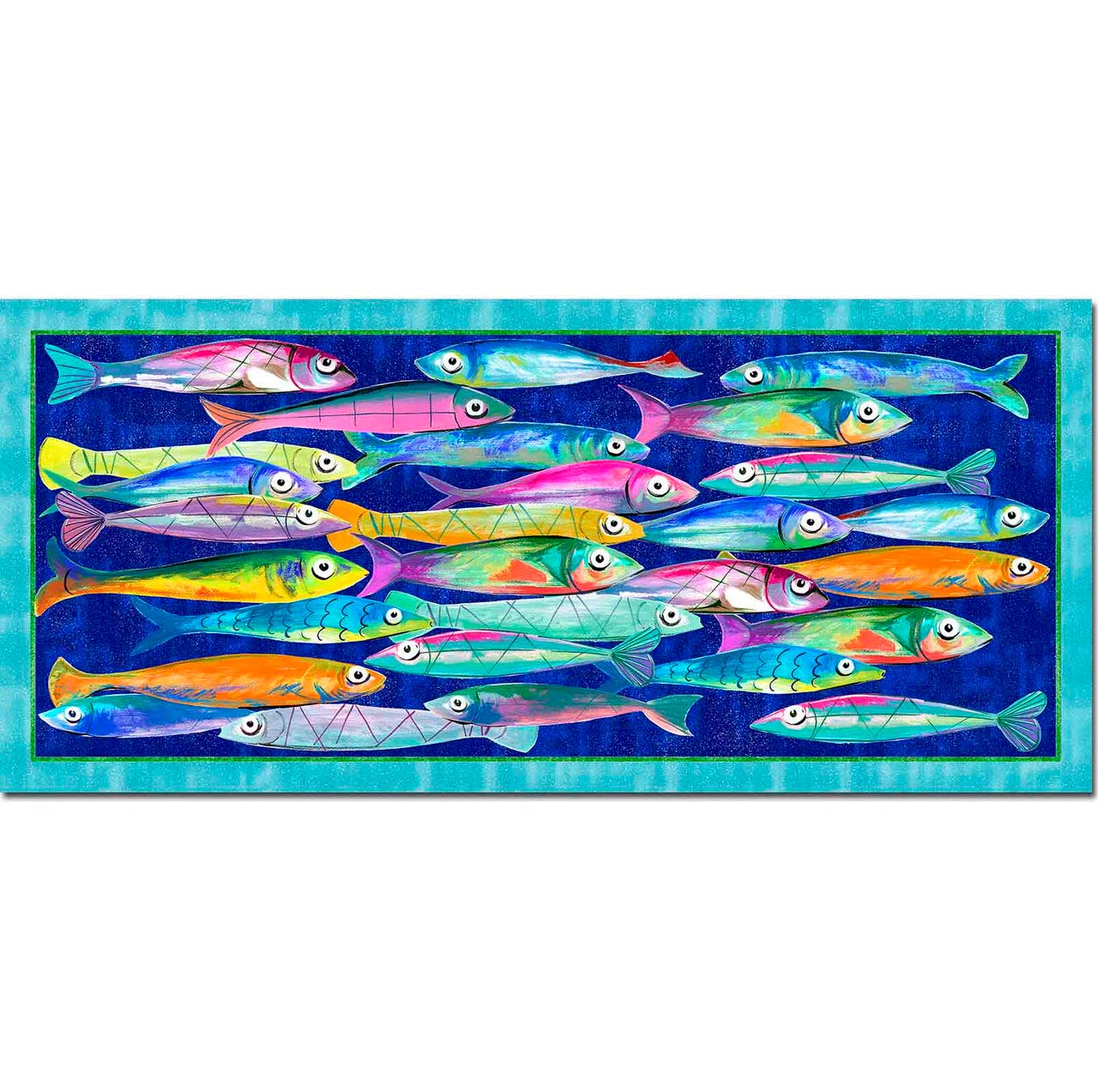 Tappeto Poisson Bleu a fantasia pesci 52x120