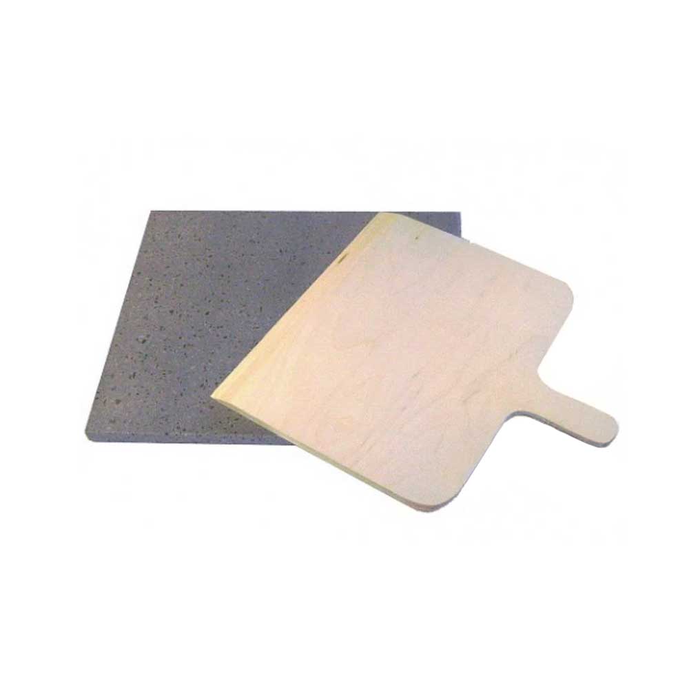 Kit Pizza Pietra Da Cottura Con Pala 35X35 Cm