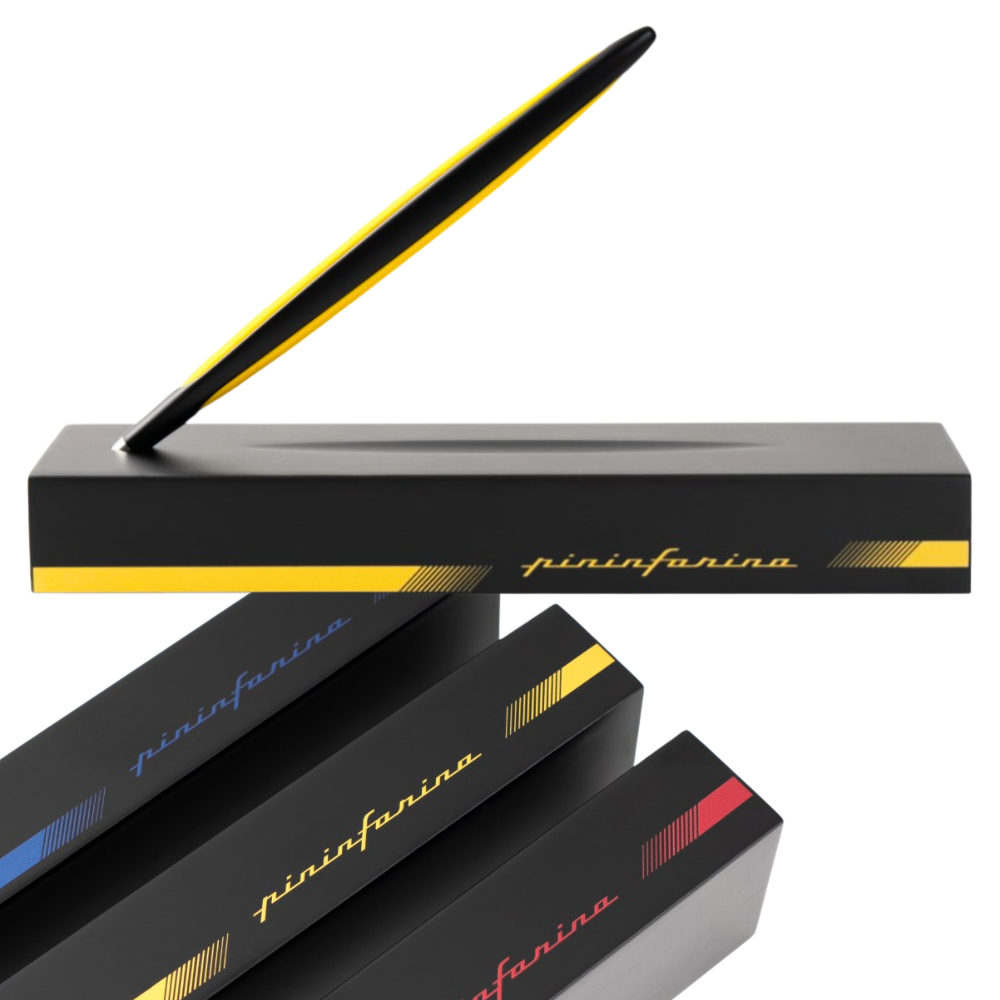 Pininfarina Cambiano Race – Stilo con Punta Ethergraf o Punta a Sfera e Supporto Racing da Scrivania