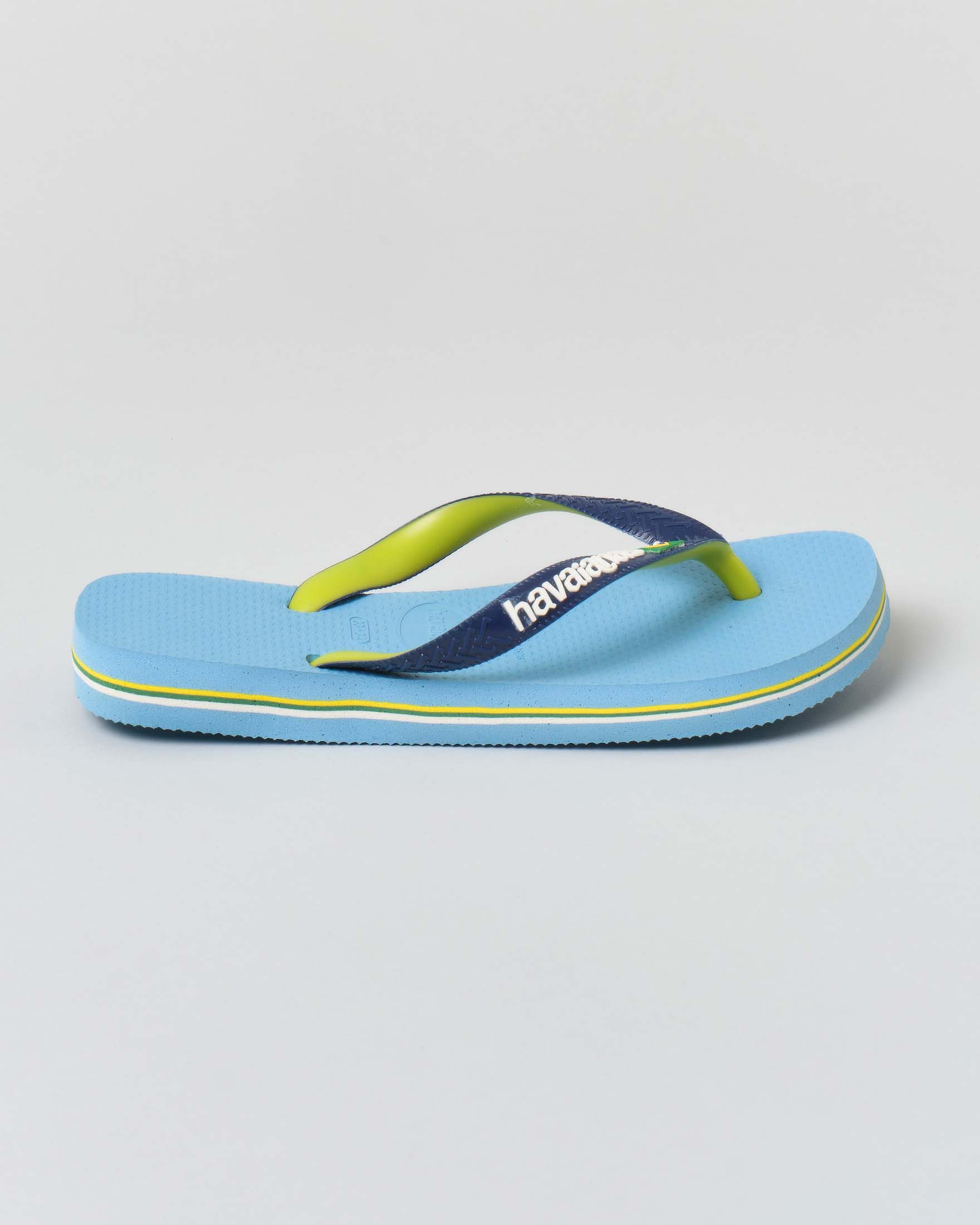 Havaianas Brasil Mix azzurra con fascetta verde e blu
