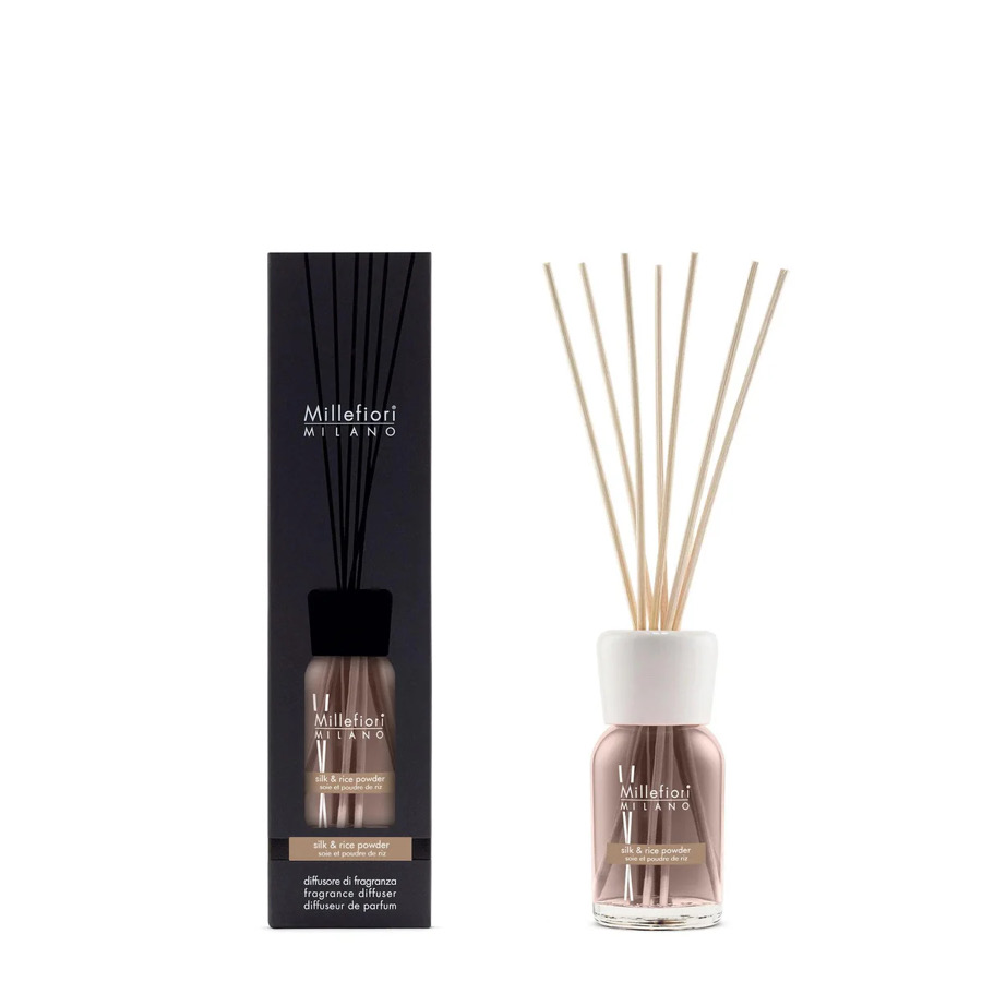 Diffusore di Fragranza a Stick 100 ml. Silk & Rice Powder Millefiori Milano